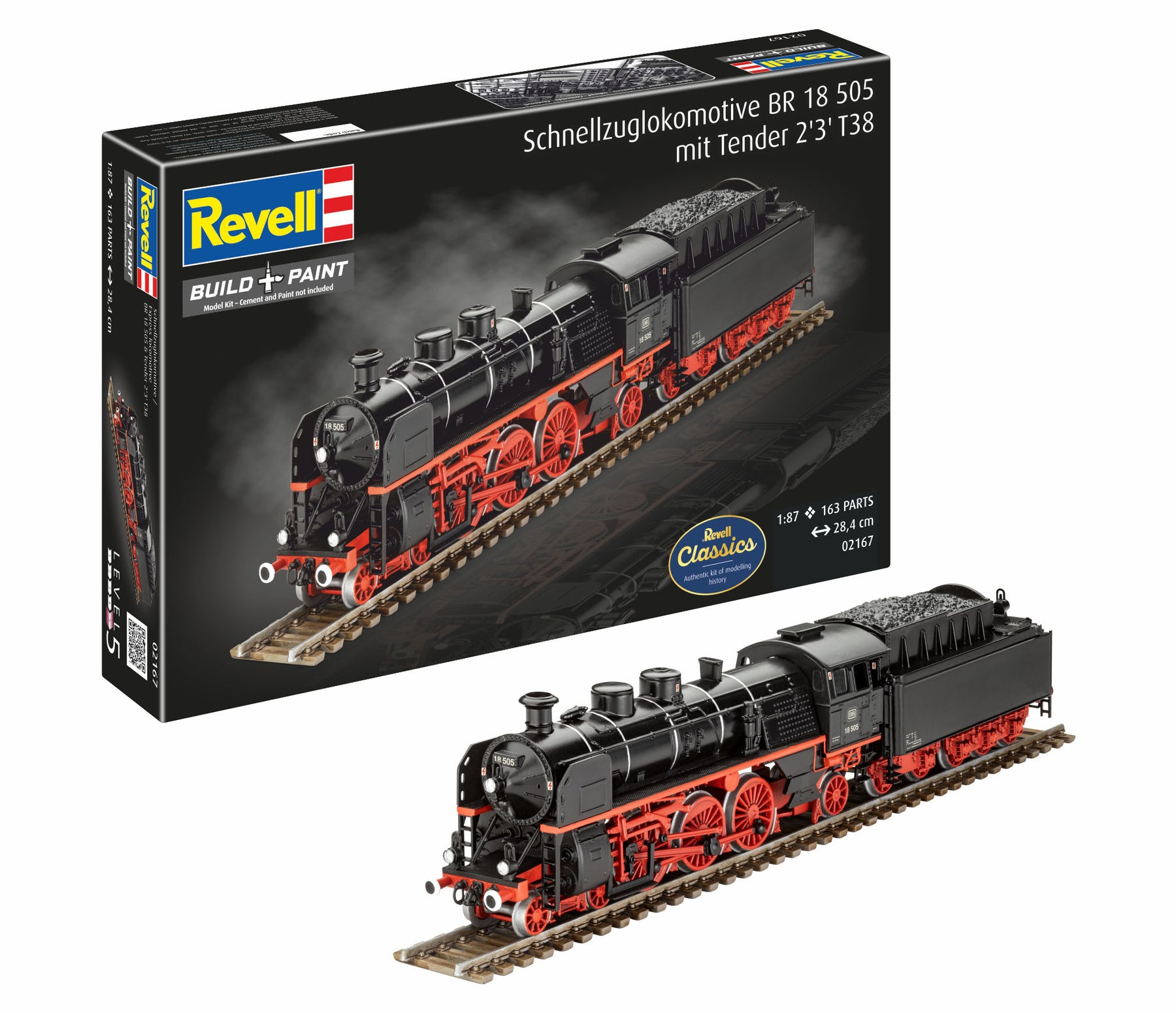 Snellocomotief BR 18 505 met tender 2'3' T38