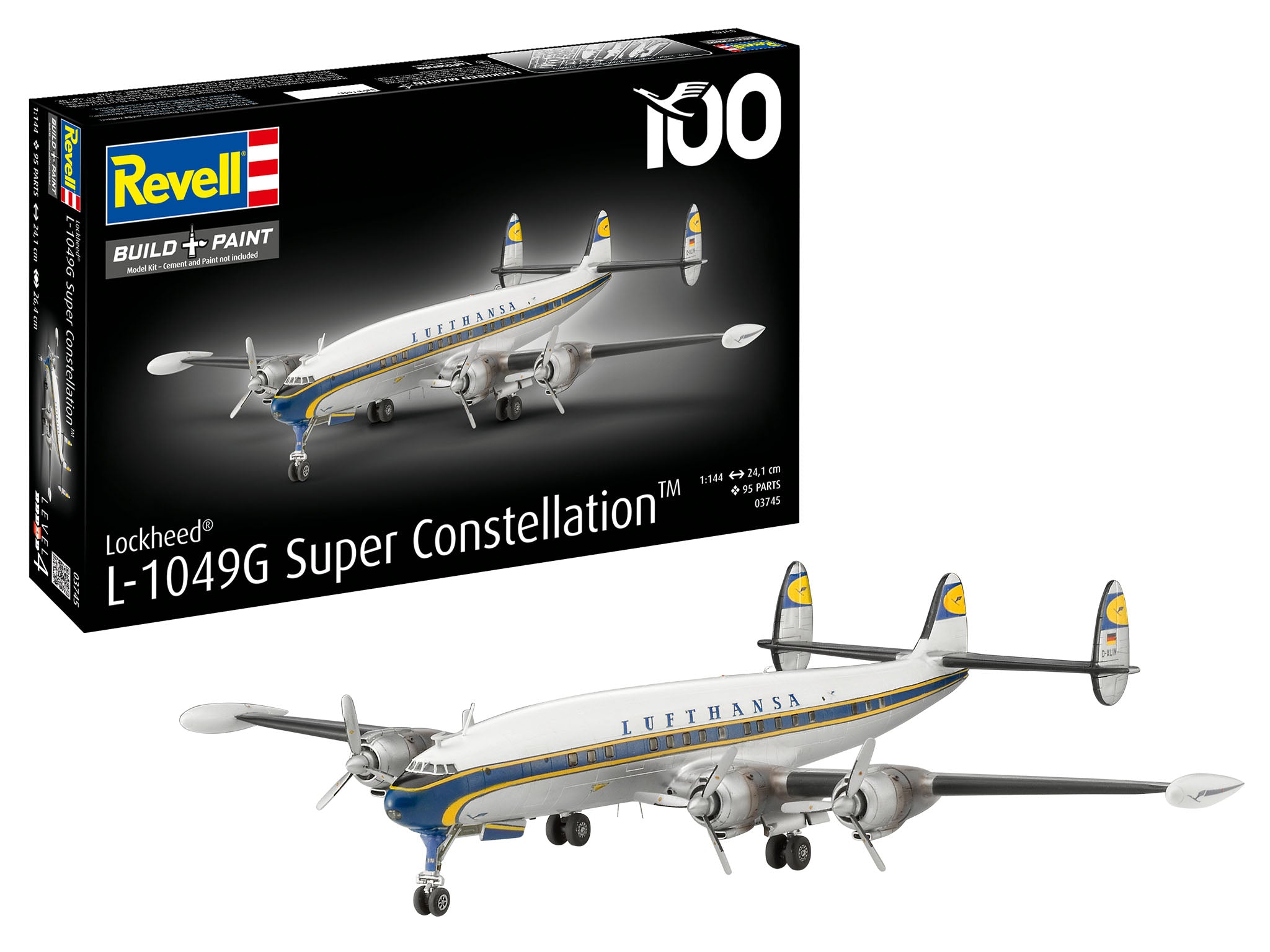 Super Constellation Lufthansa model: scale 1:144