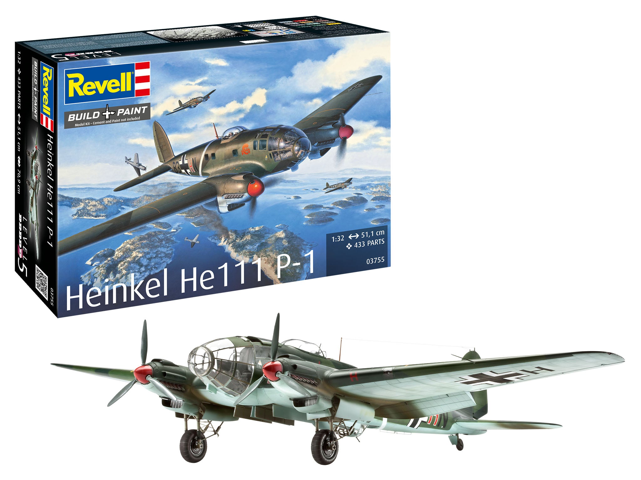 航空機・ヘリコプター Revell 1/32 Heinkel He 111 H-6 Heinkel He 111P-1: The bomber giant in 1:32 scale