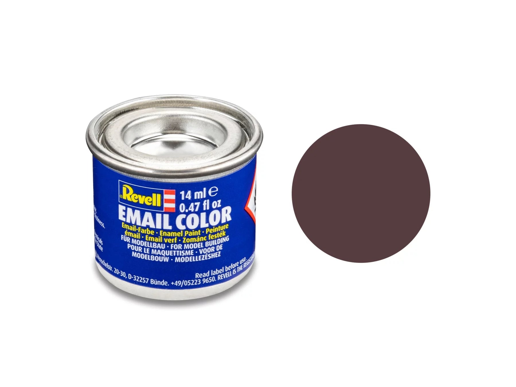 leer bruin, mat RAL 8027 14 ml blik
