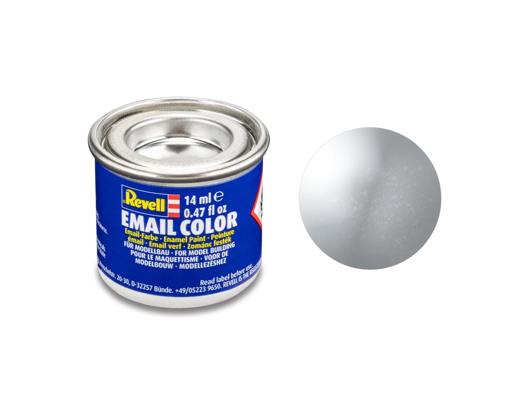 silver, metallic 14 ml can