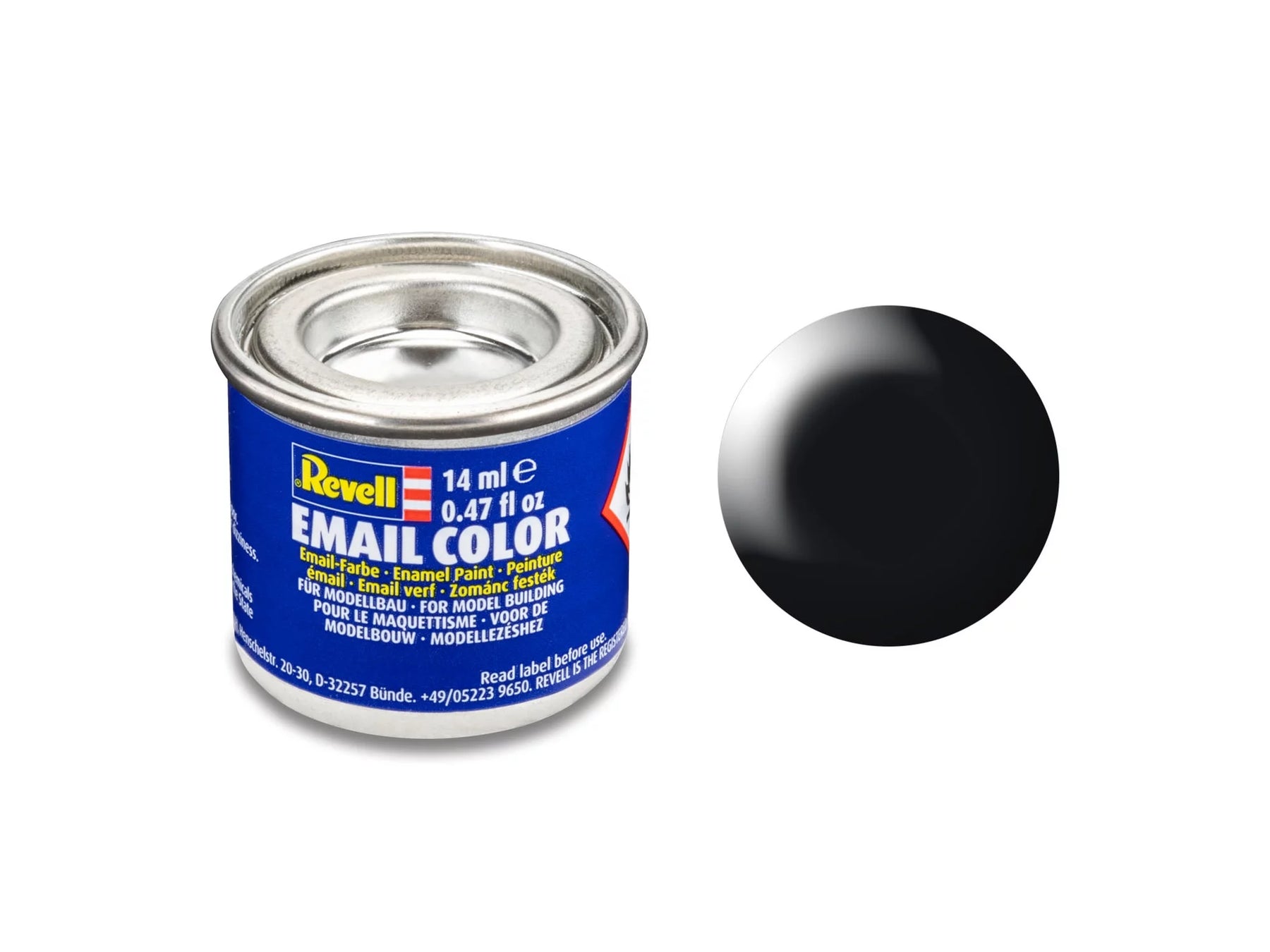 black, semi-matt RAL 9005 14 ml can
