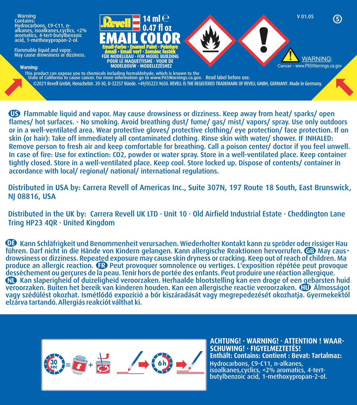 heldergeel, halfmat RAL 1026 Bus van 14 ml