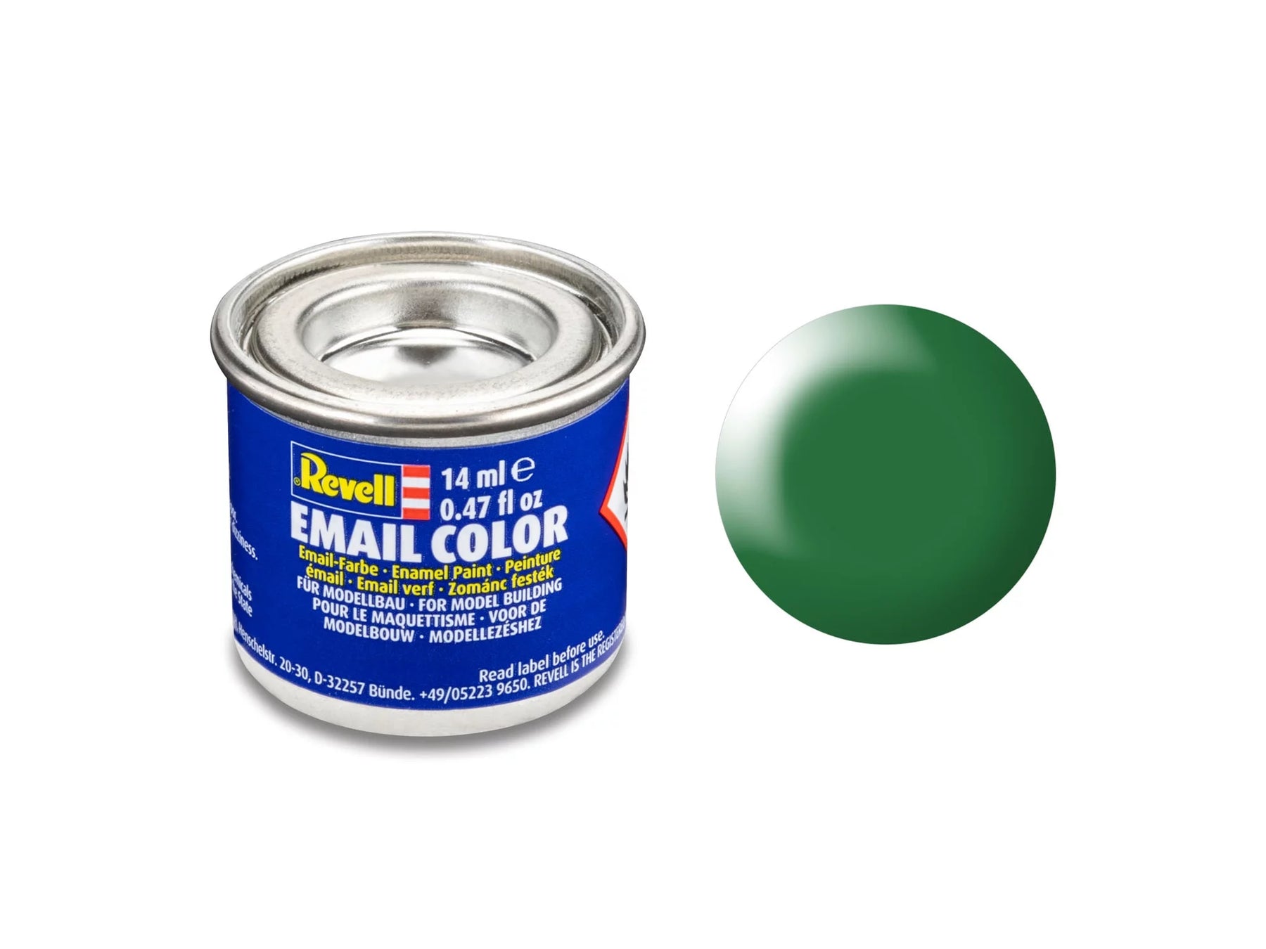 bladgroen, halfmat RAL 6001 14 ml blik