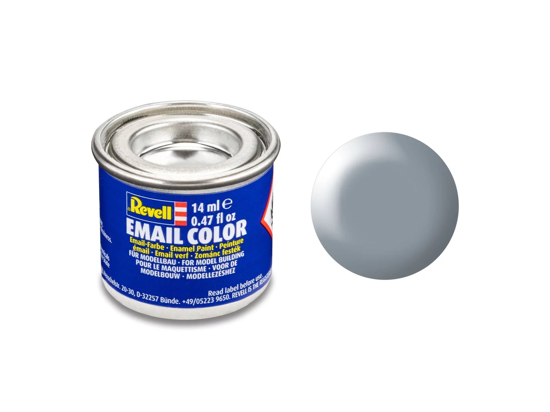 grijs, halfmat RAL 7001 14 ml blik