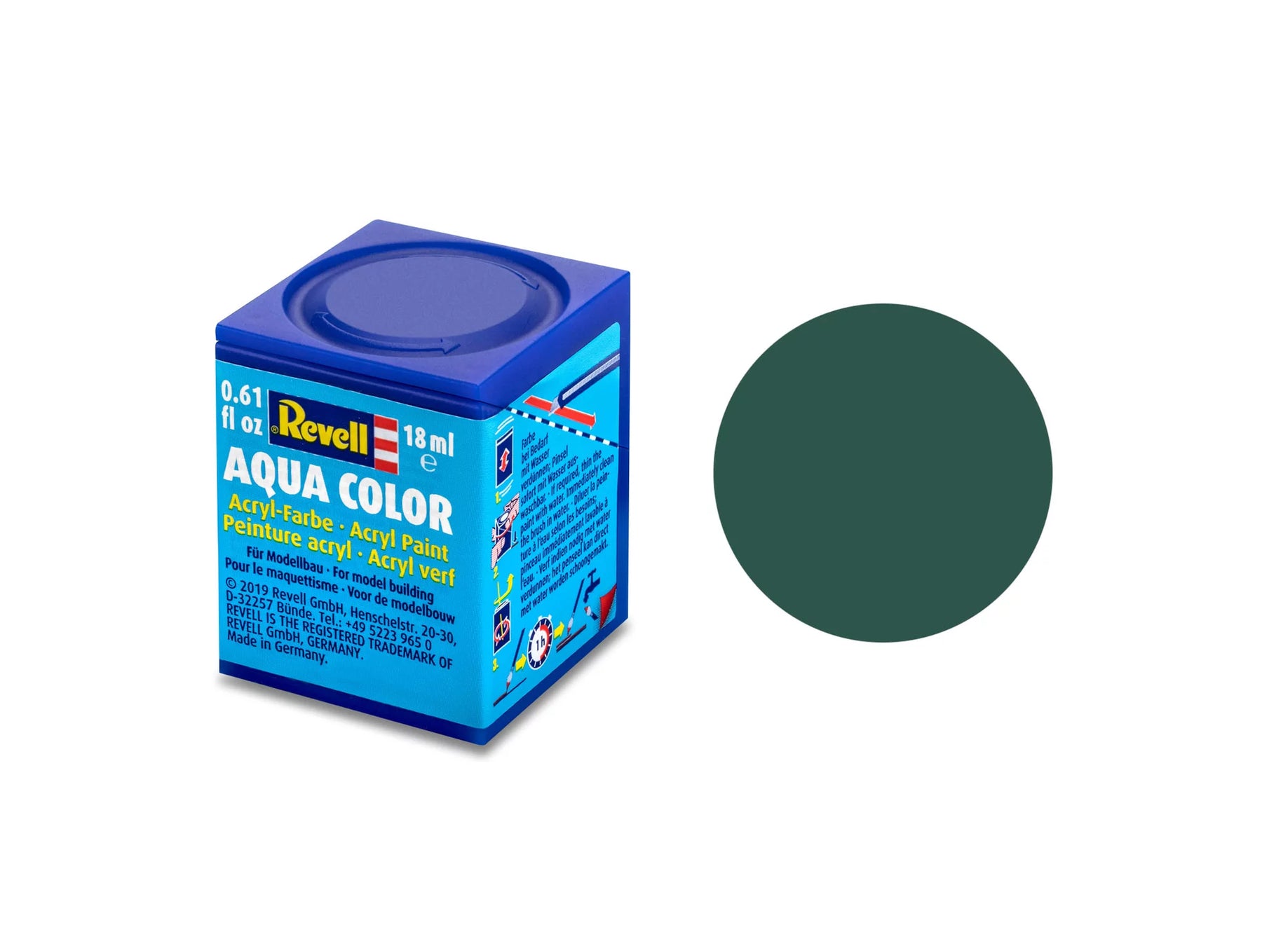 zeegroen, mat RAL 6028 Aqua Color 18 ml