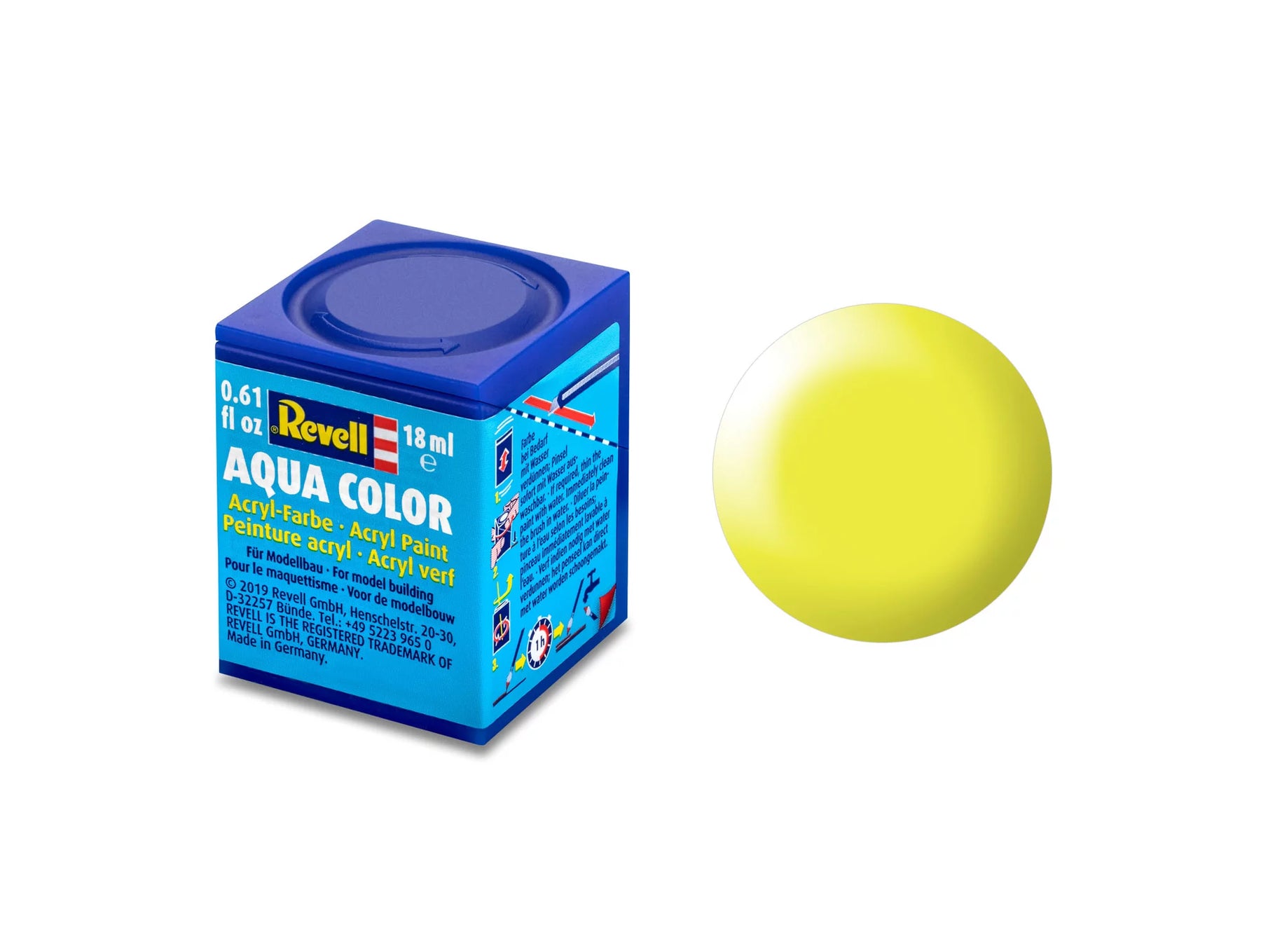 Aqua heldergeel, zijdemat
