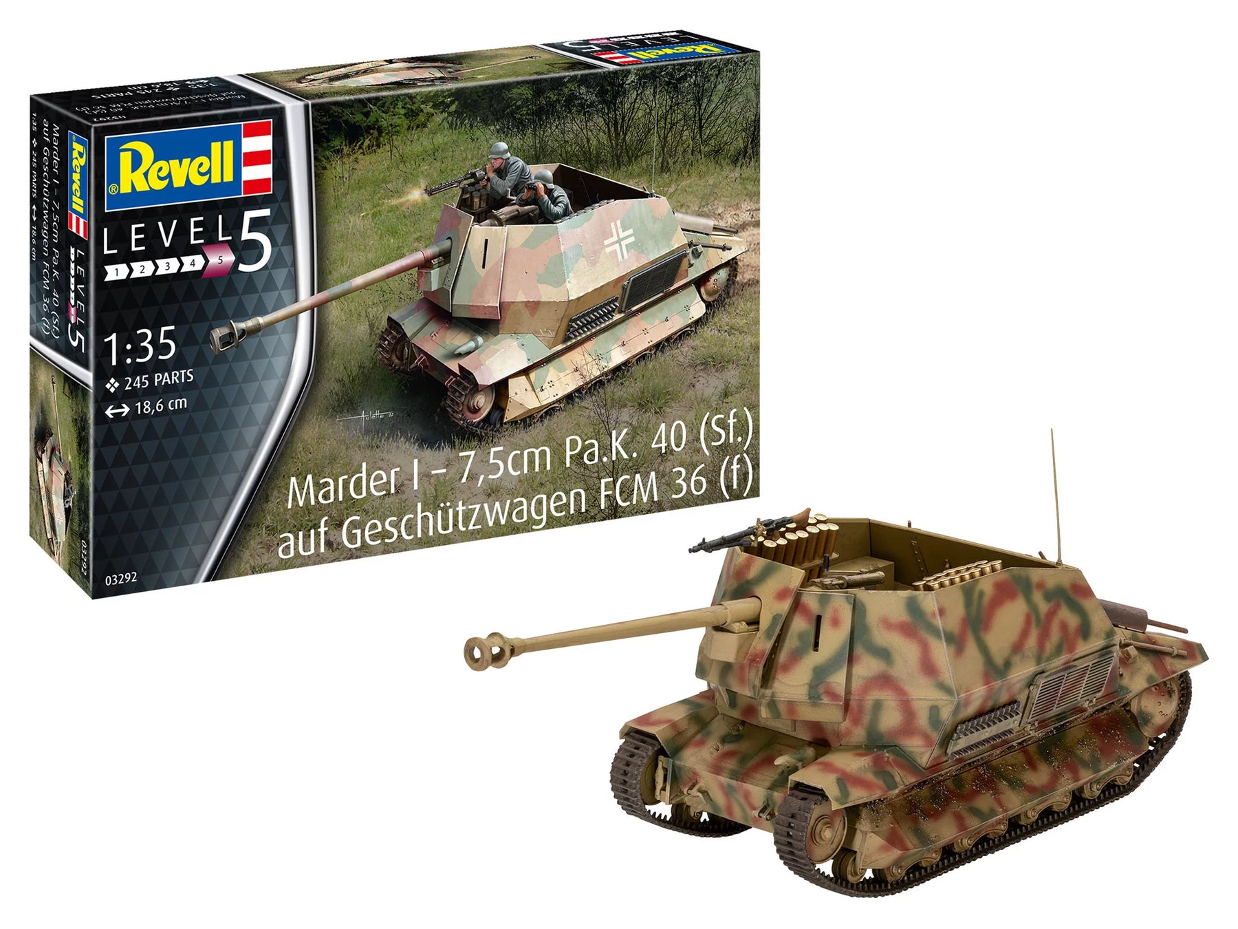 Marten I – 7.5cm Pa.K. 40 (Sf.) on FCM 36(f)