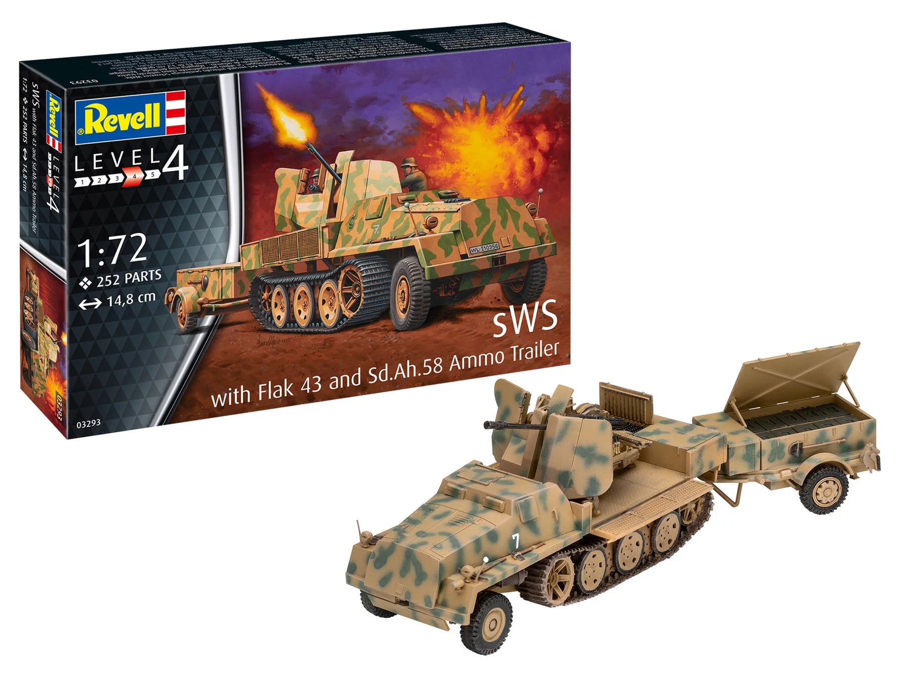 sWS met Flak43 en Sd.Ah58 munitietrailer