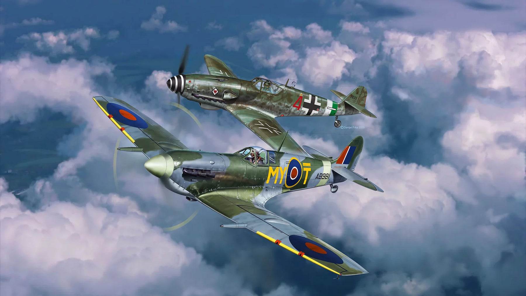 Combat Set Messerschmitt Bf109G-10 - Spitfire Mk.V