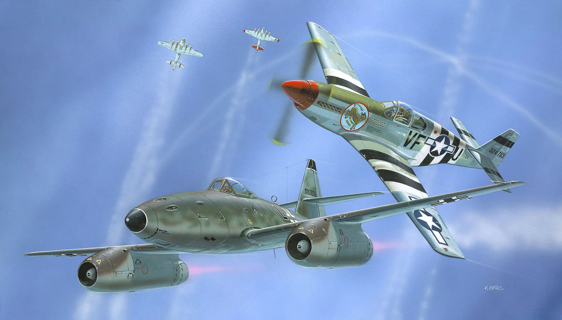 Combat Set Messerschmitt Me262 - P-51B Mustang