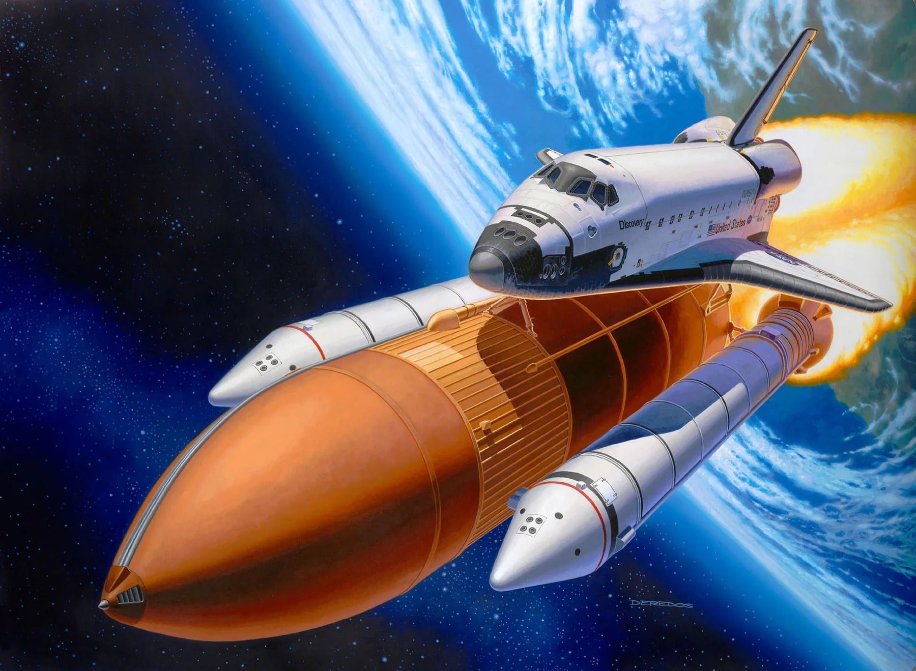 Space Shuttle Discovery - Booster Rockets