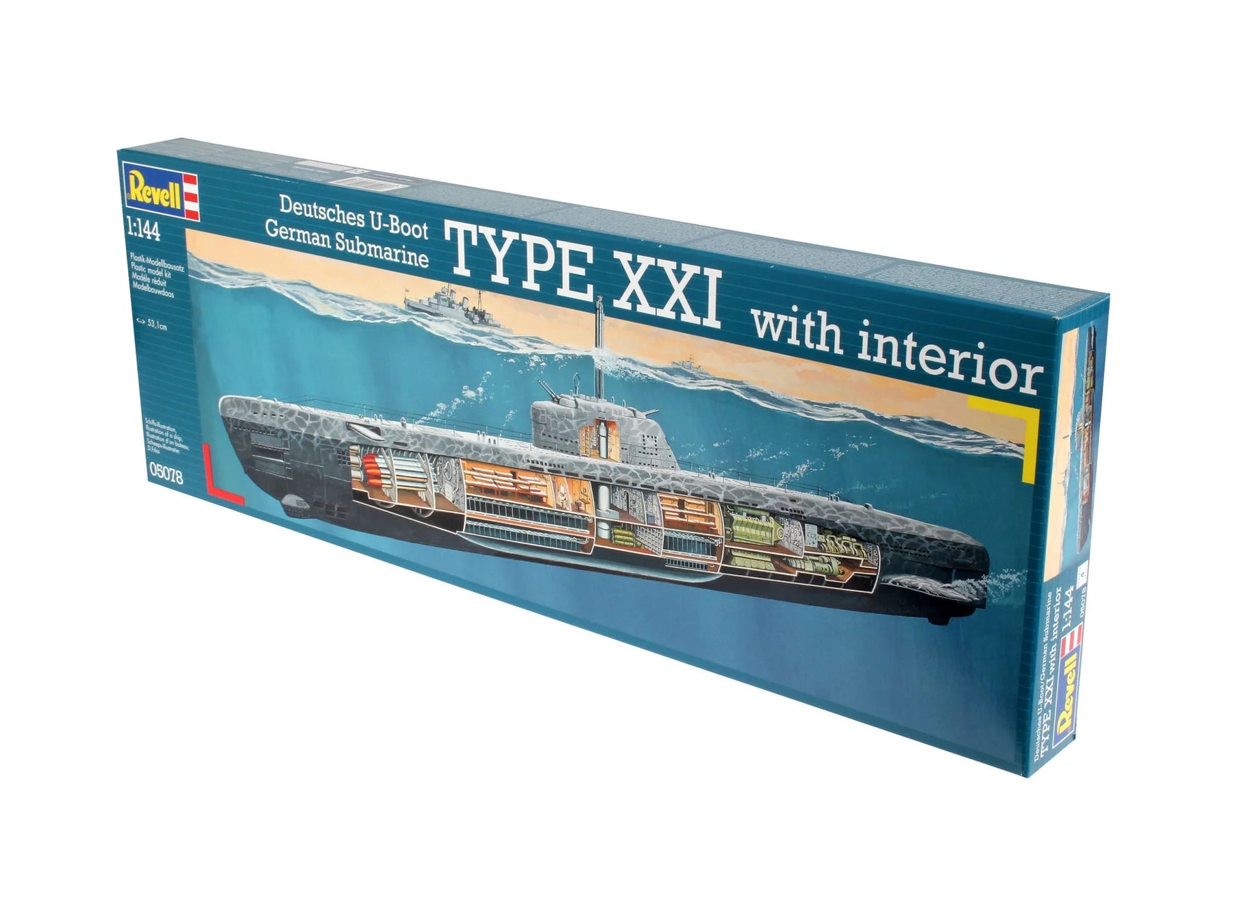 Deutsches U-Boot Typ XXI mit Interieur
