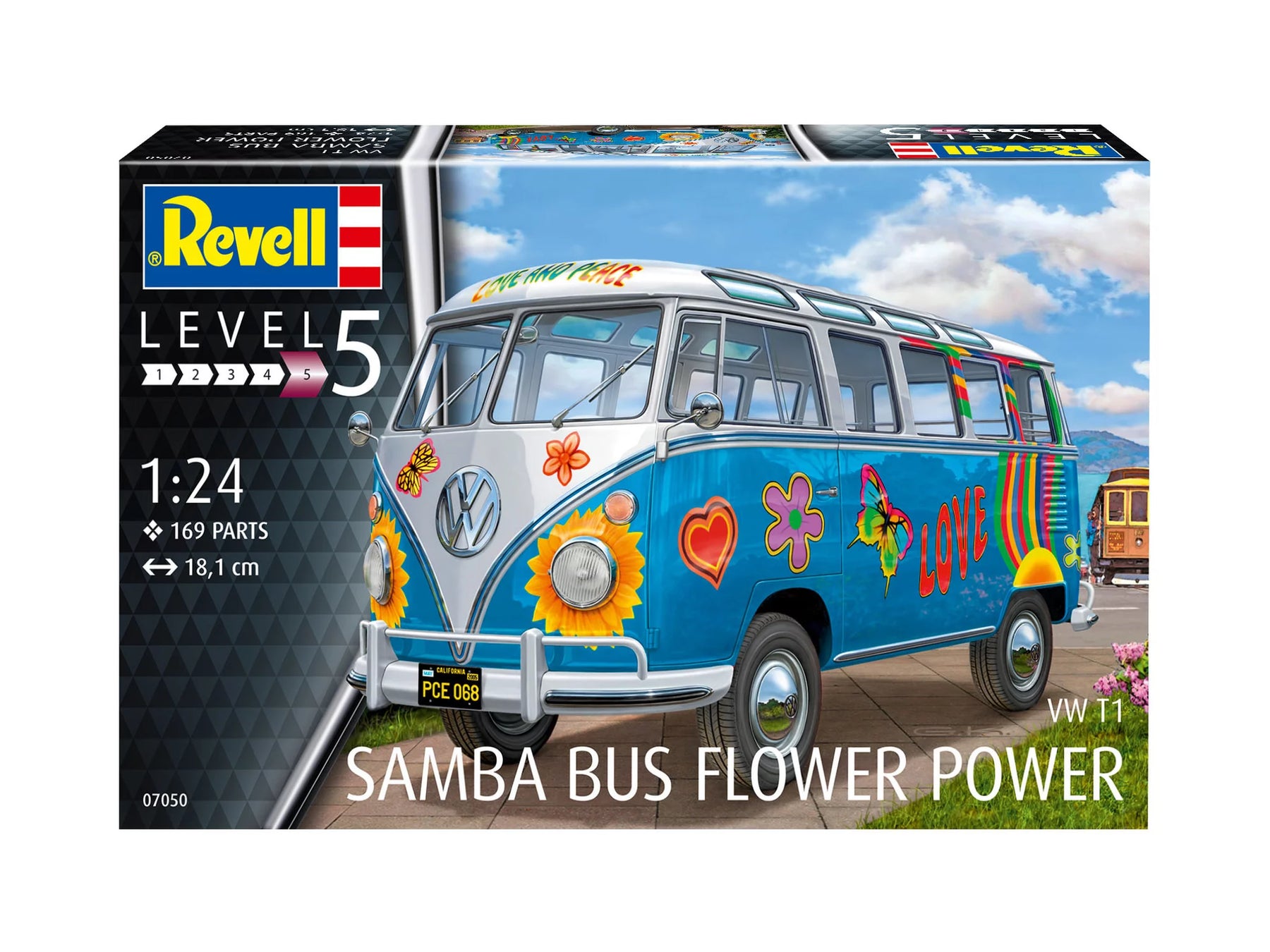 VW T1 Samba Bus Flower Power