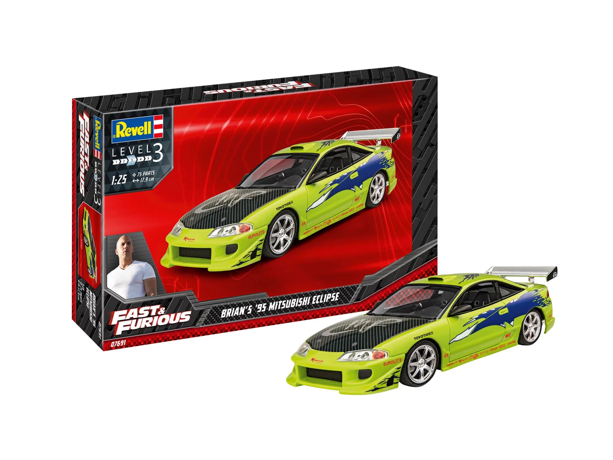 Revell 07691, 7691 - Fast & Furious Brian'S 1995 Mitsubishi Eclipse Revell 07691, 7691 - Fast & Furious Brian'S 1995 Mitsubishi Eclipse