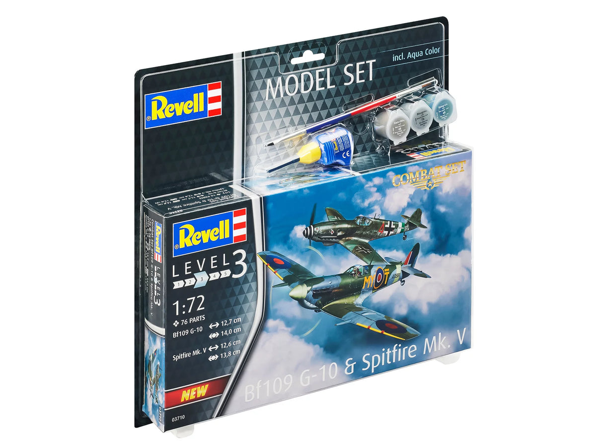 Model Set Combat Set Bf109G-10 - Spitfire Mk.V