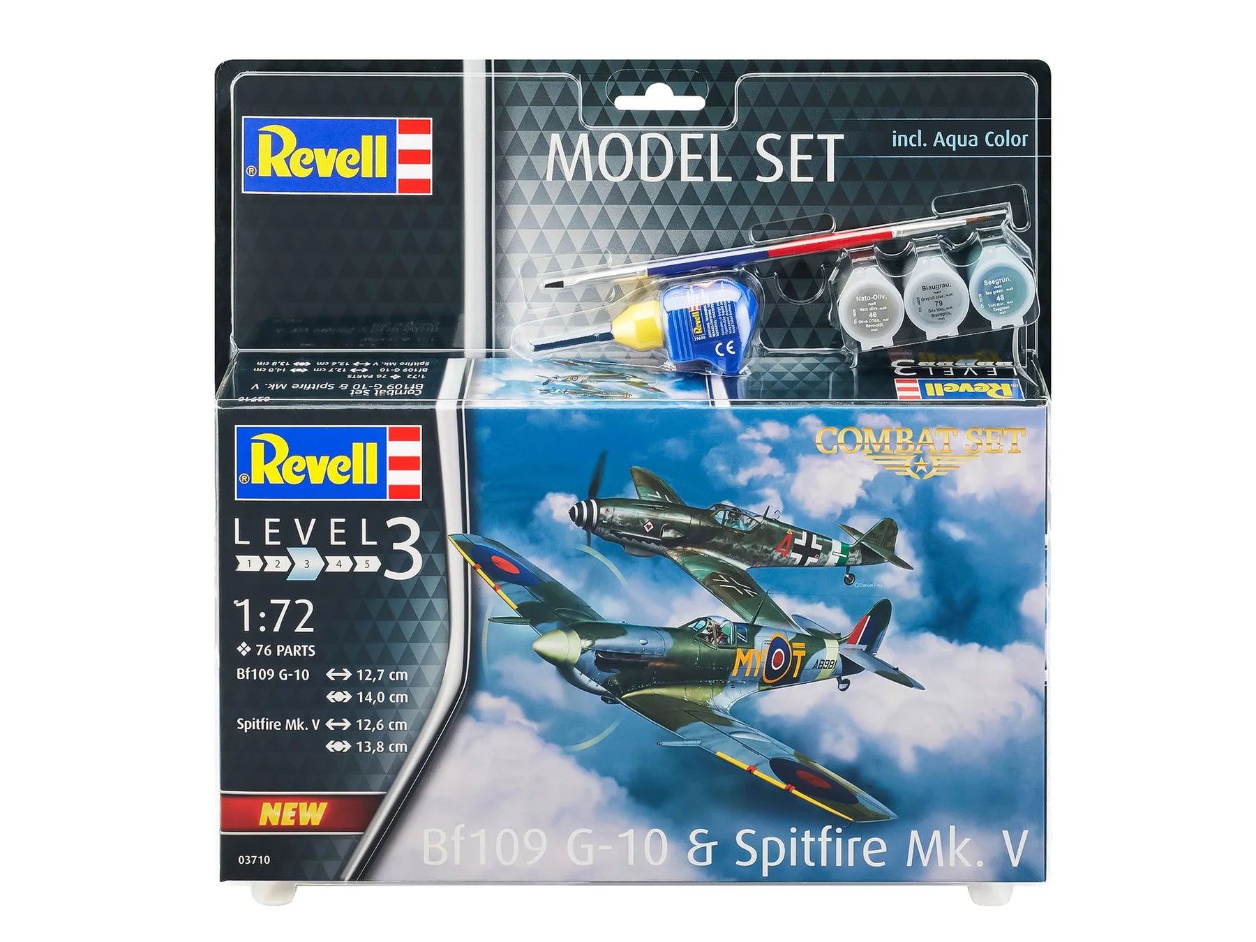 Model Set Combat Set Bf109G-10 - Spitfire Mk.V