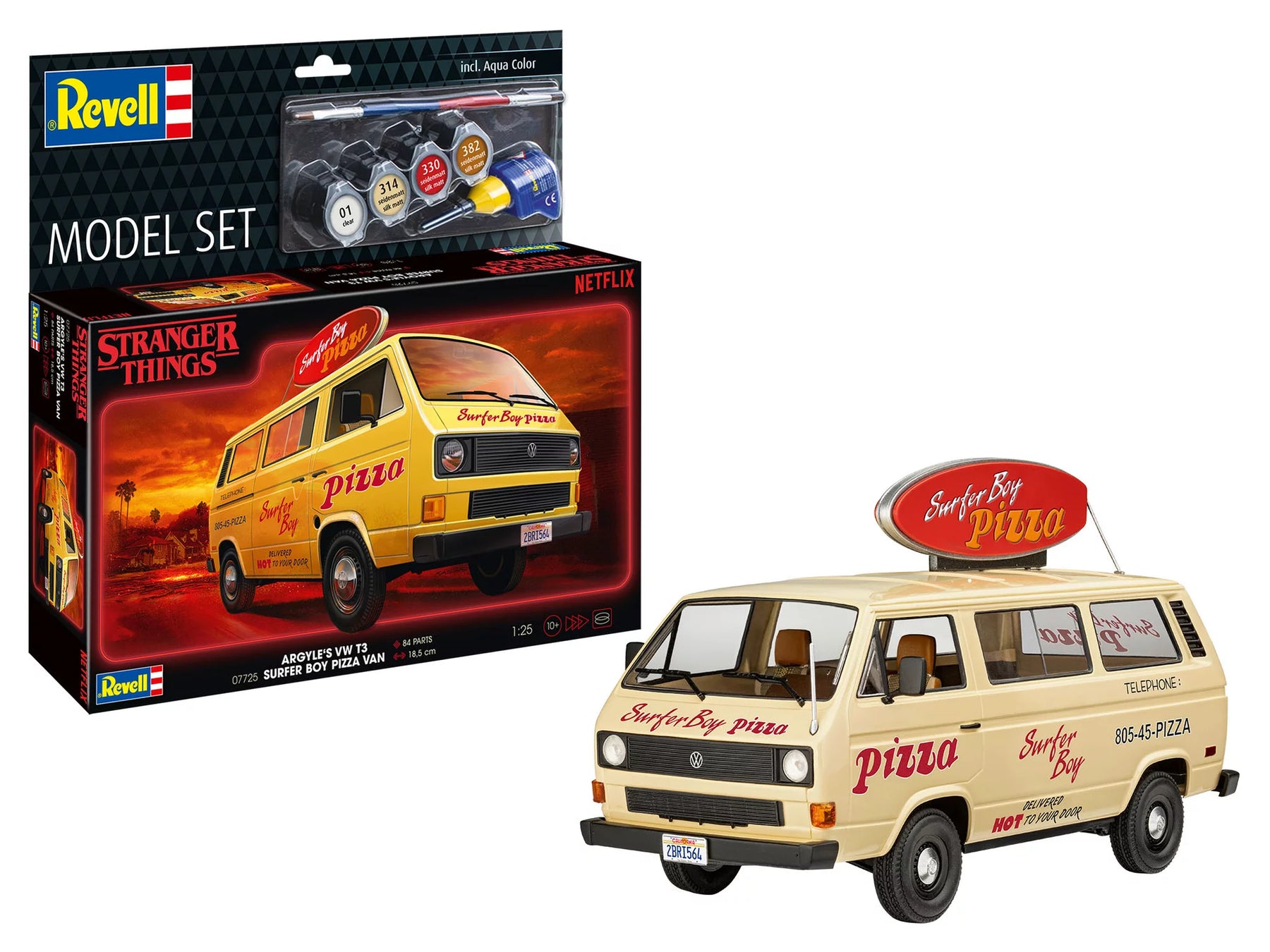 Sada modelů "StrangerThings" Argyle's VWT3 Surfer Boy