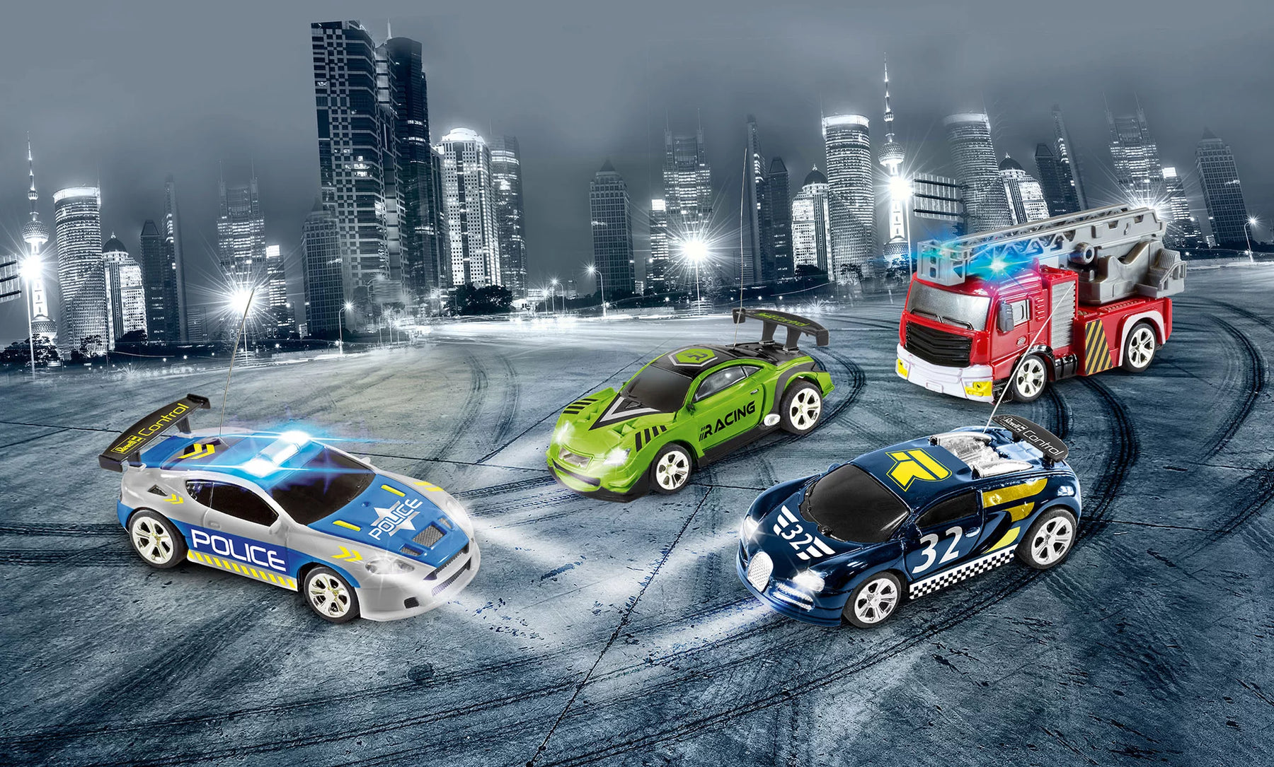 Mini RC Racing Car, blau