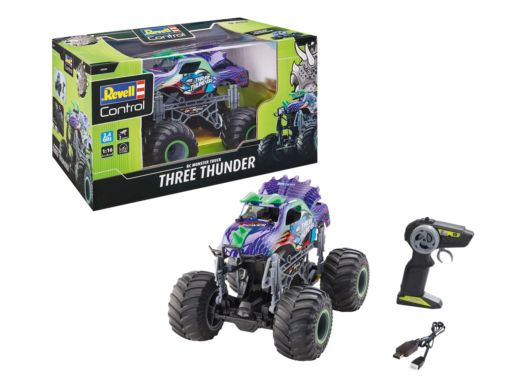 RC Dino Monster Truck "Three Thunder"