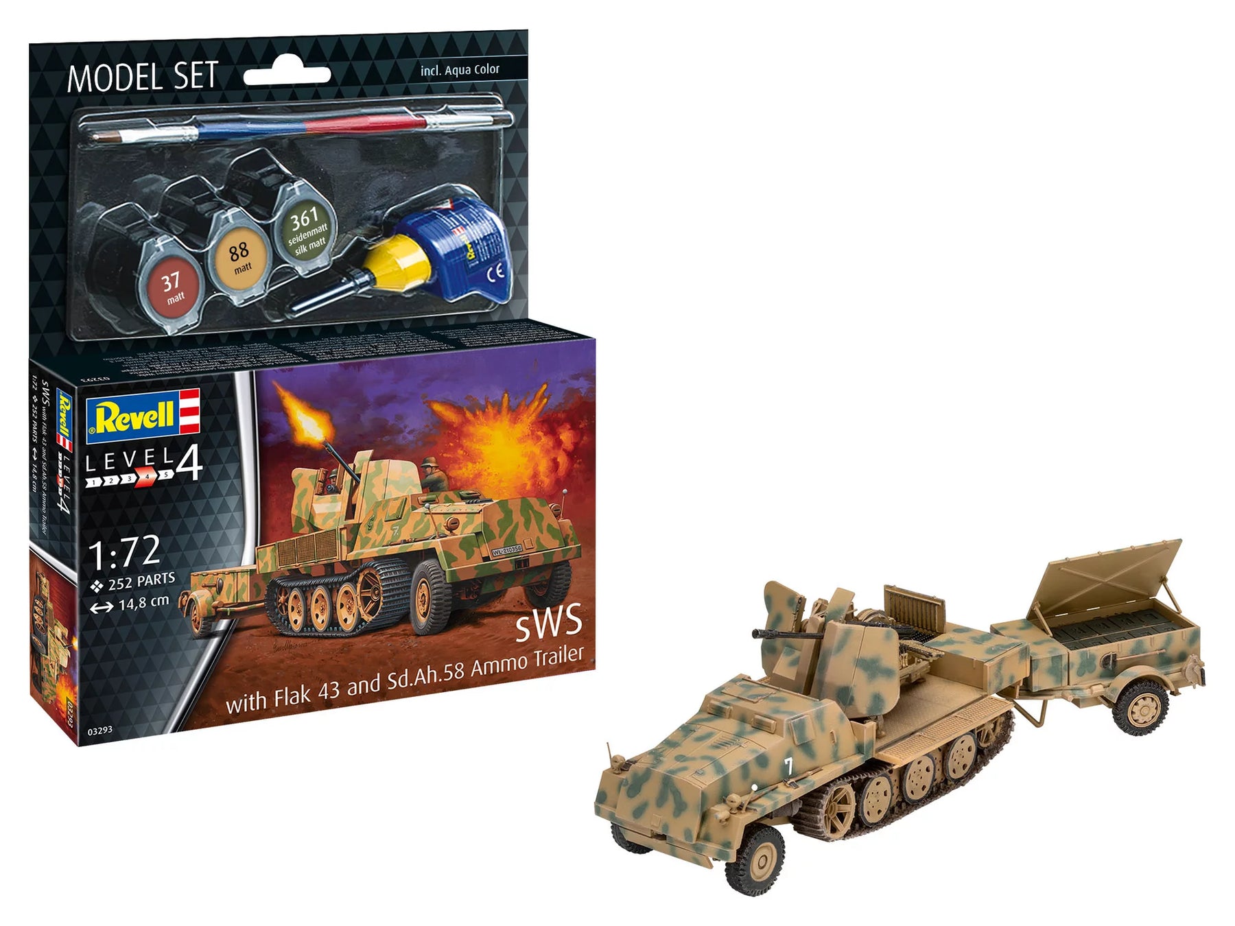Model Set sWS with Flak43 and Sd.Ah58 Ammo Trailer