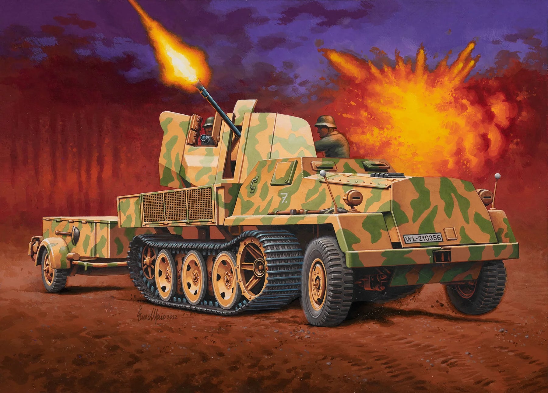 Model Set sWS with Flak43 and Sd.Ah58 Ammo Trailer