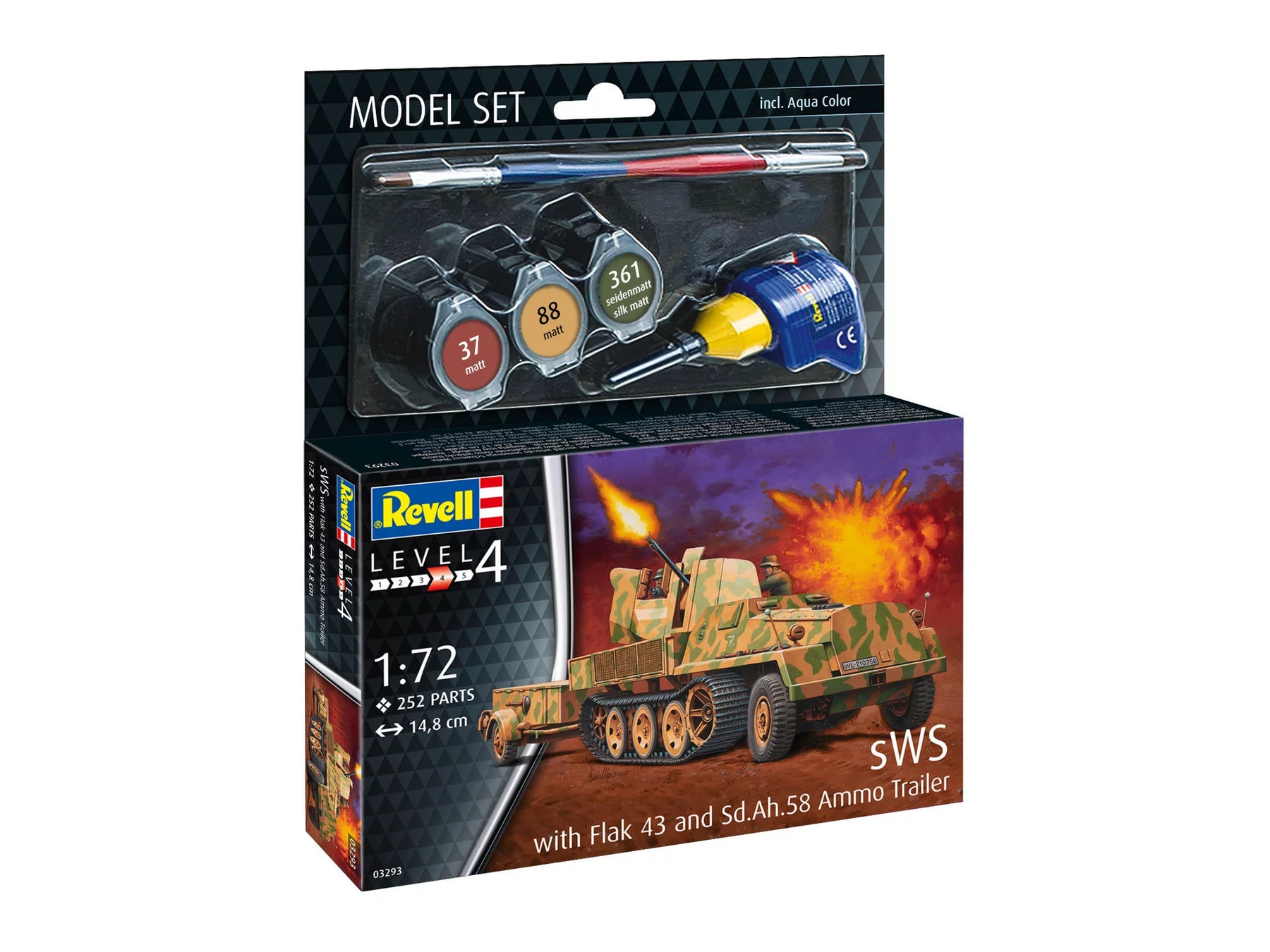 Model Set sWS with Flak43 and Sd.Ah58 Ammo Trailer