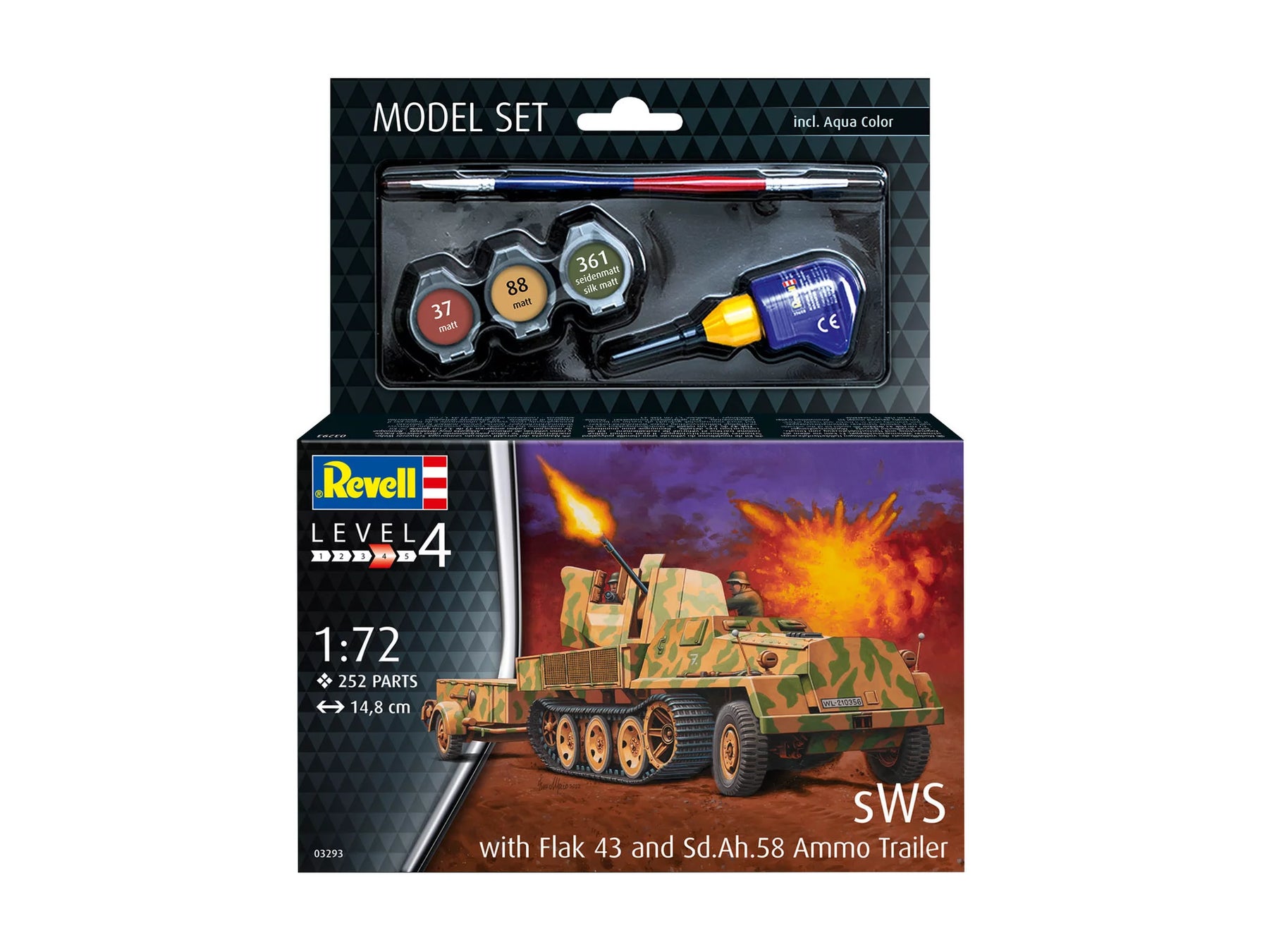Model Set sWS with Flak43 and Sd.Ah58 Ammo Trailer