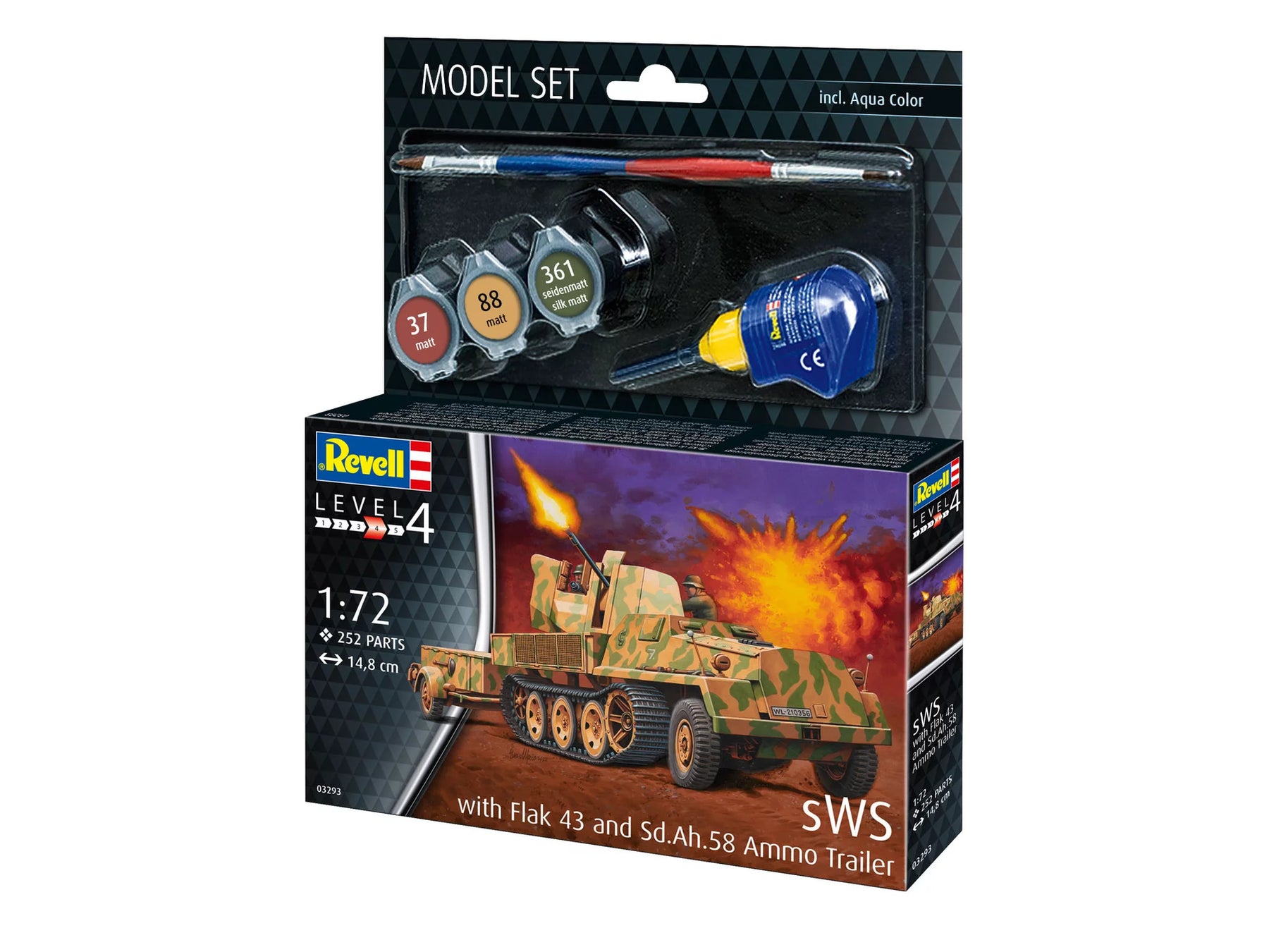 Model Set sWS with Flak43 and Sd.Ah58 Ammo Trailer