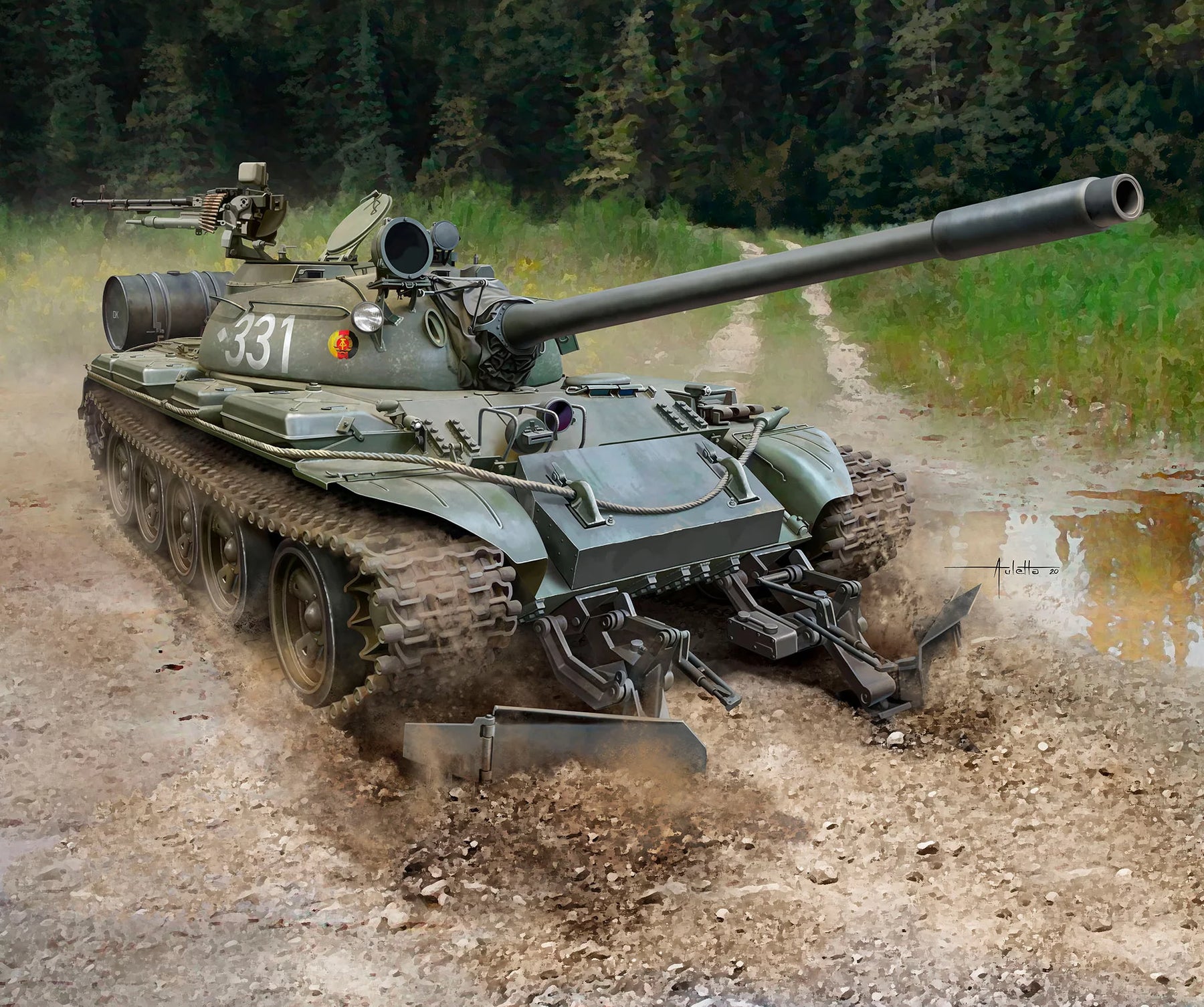 Model Set T-55A-AM with KMT-6-EMT-5 Mine Plough