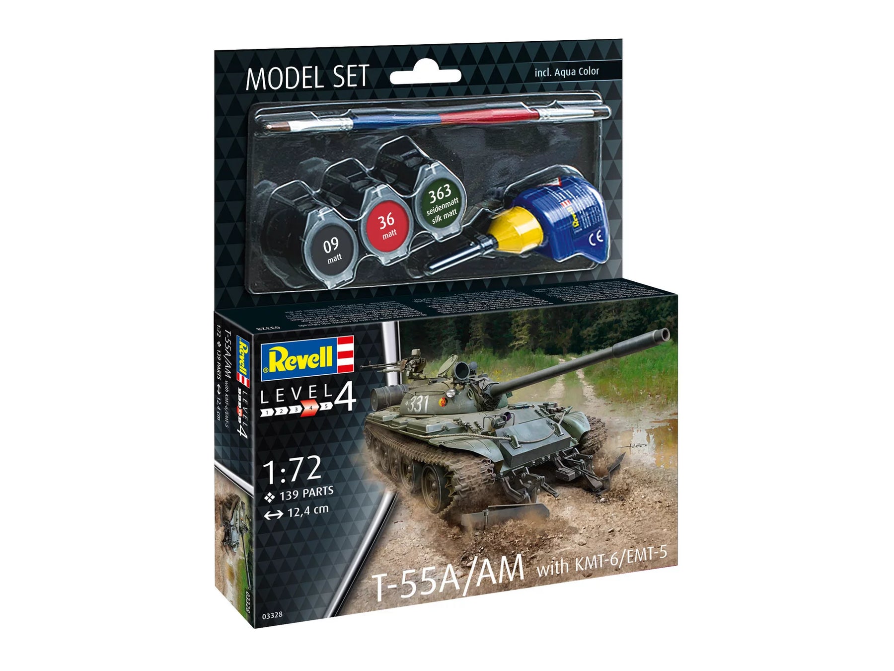 Model Set T-55A-AM with KMT-6-EMT-5 Mine Plough