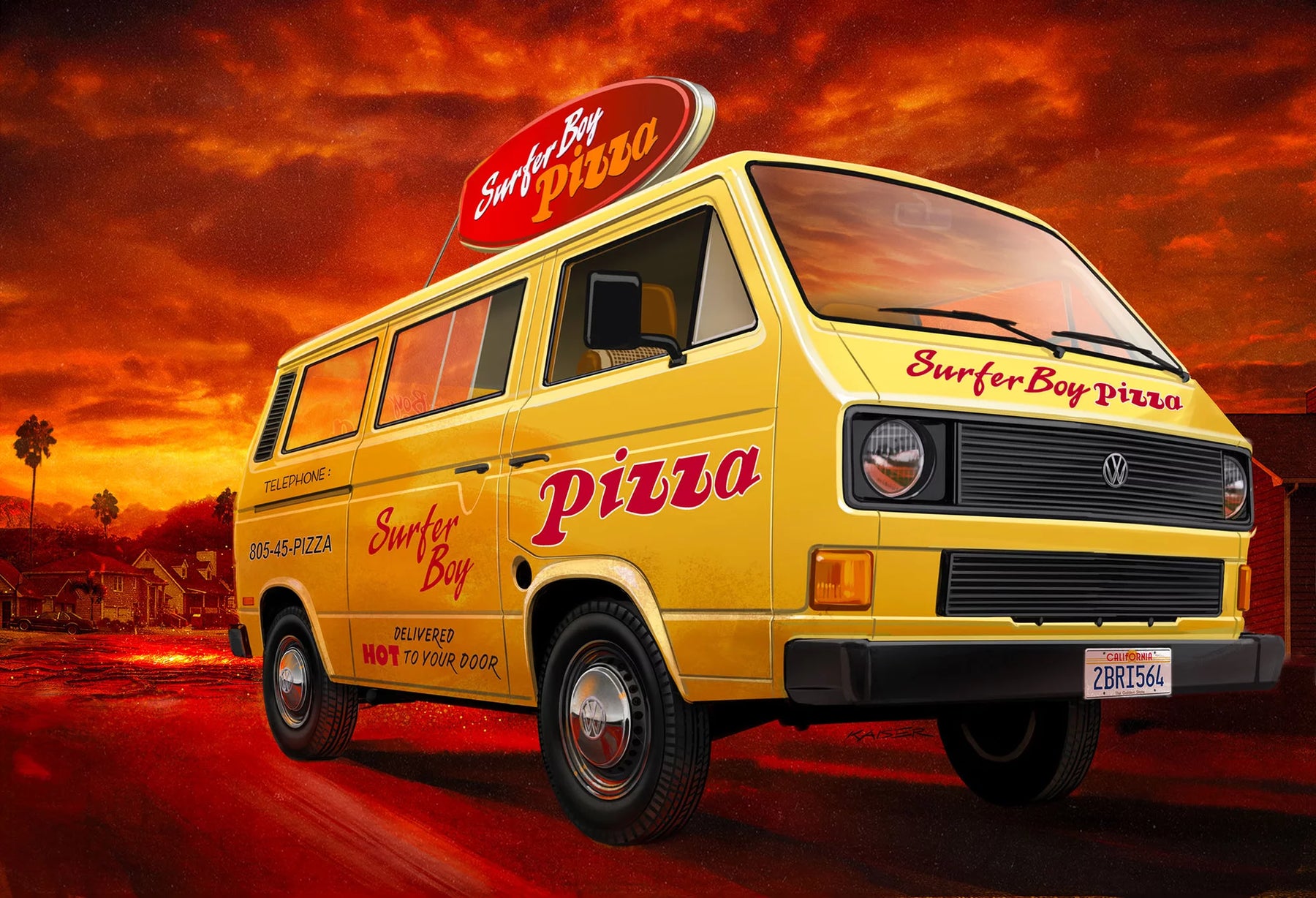 „Stranger Things“ Argyle’s VWT3 Surfer Boy Pizza V