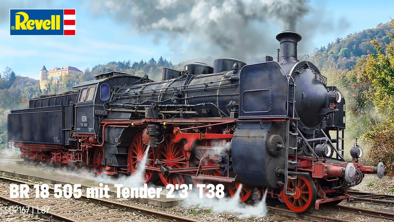 Schnellzuglokomotive BR 18 505 mit Tender 2'3' T38