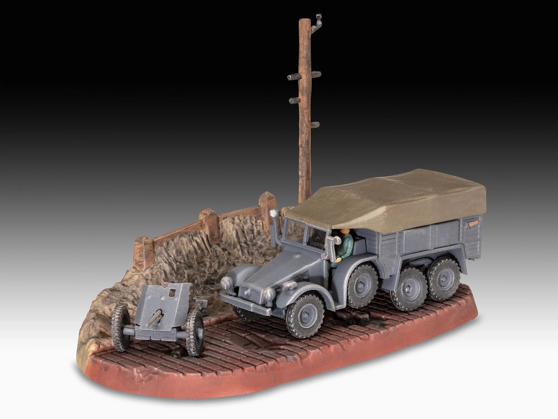 Starter Kit Krupp Protze KFZ 69 with 3,7cm Pak