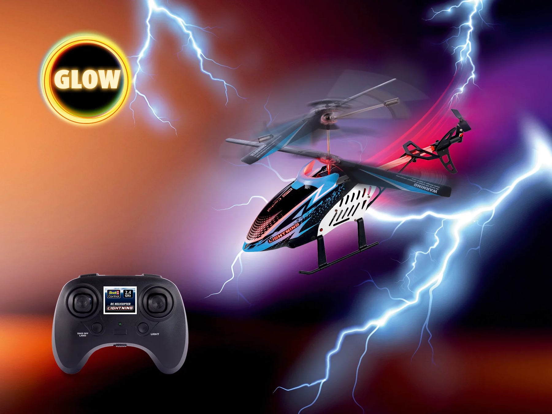 RC Helicopter Lightning, blau