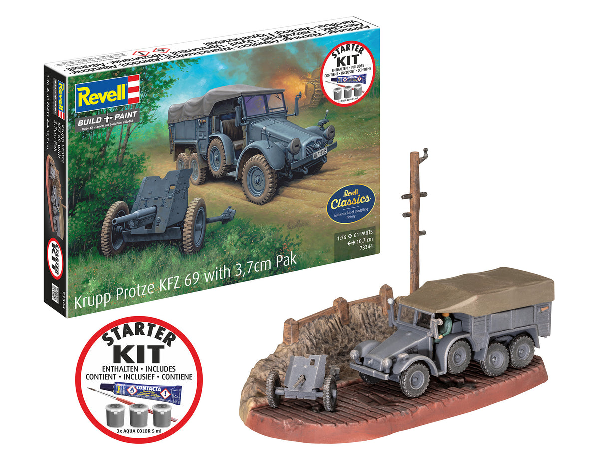 Starter Kit Krupp Protze KFZ 69 with 3,7cm Pak