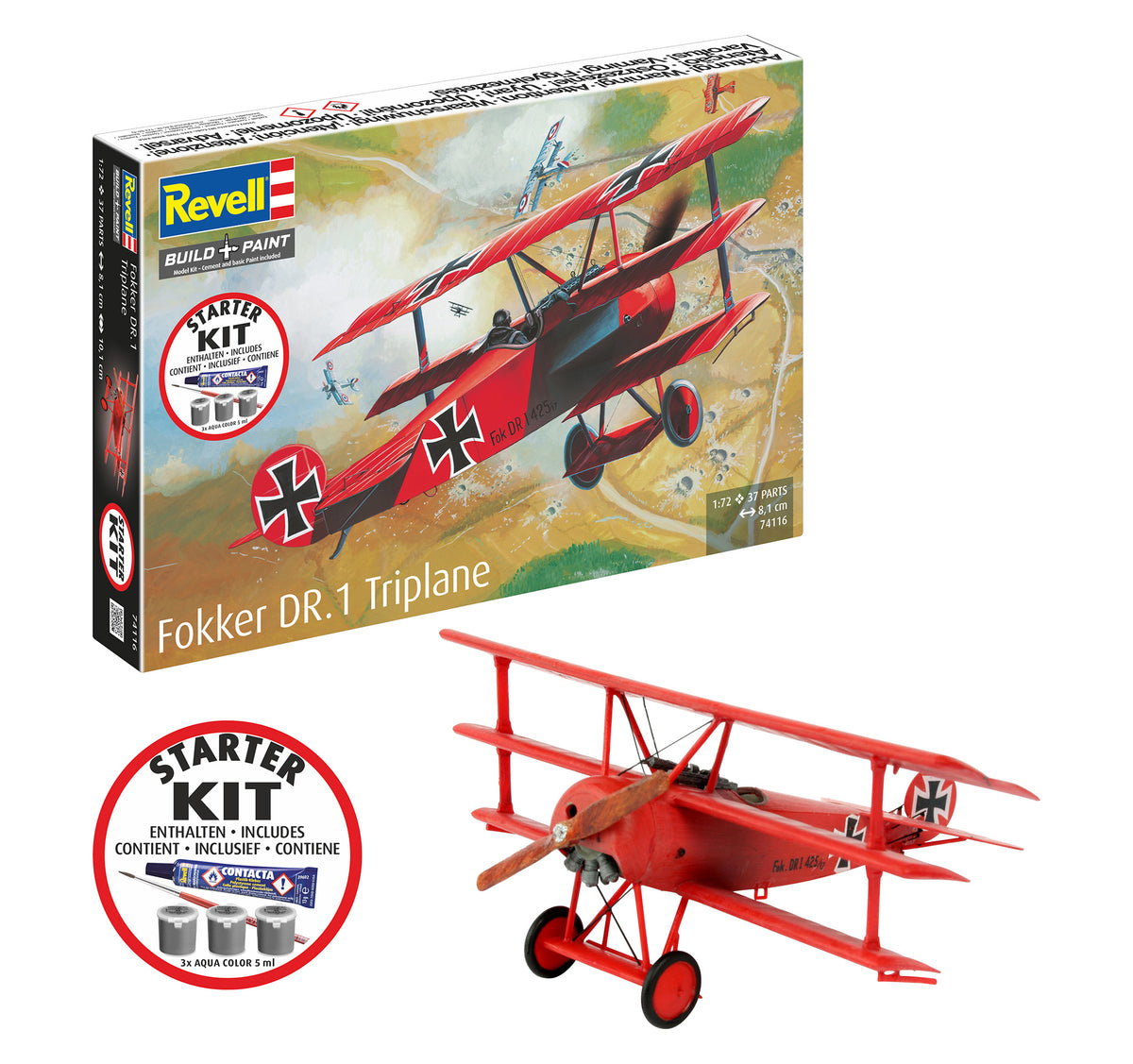 Starter kit Fokker DR.1 Triplane