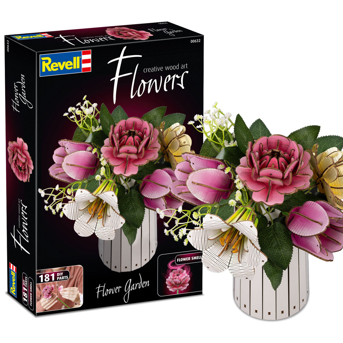 Flower Garden: Colorful wooden flowers with a scent
