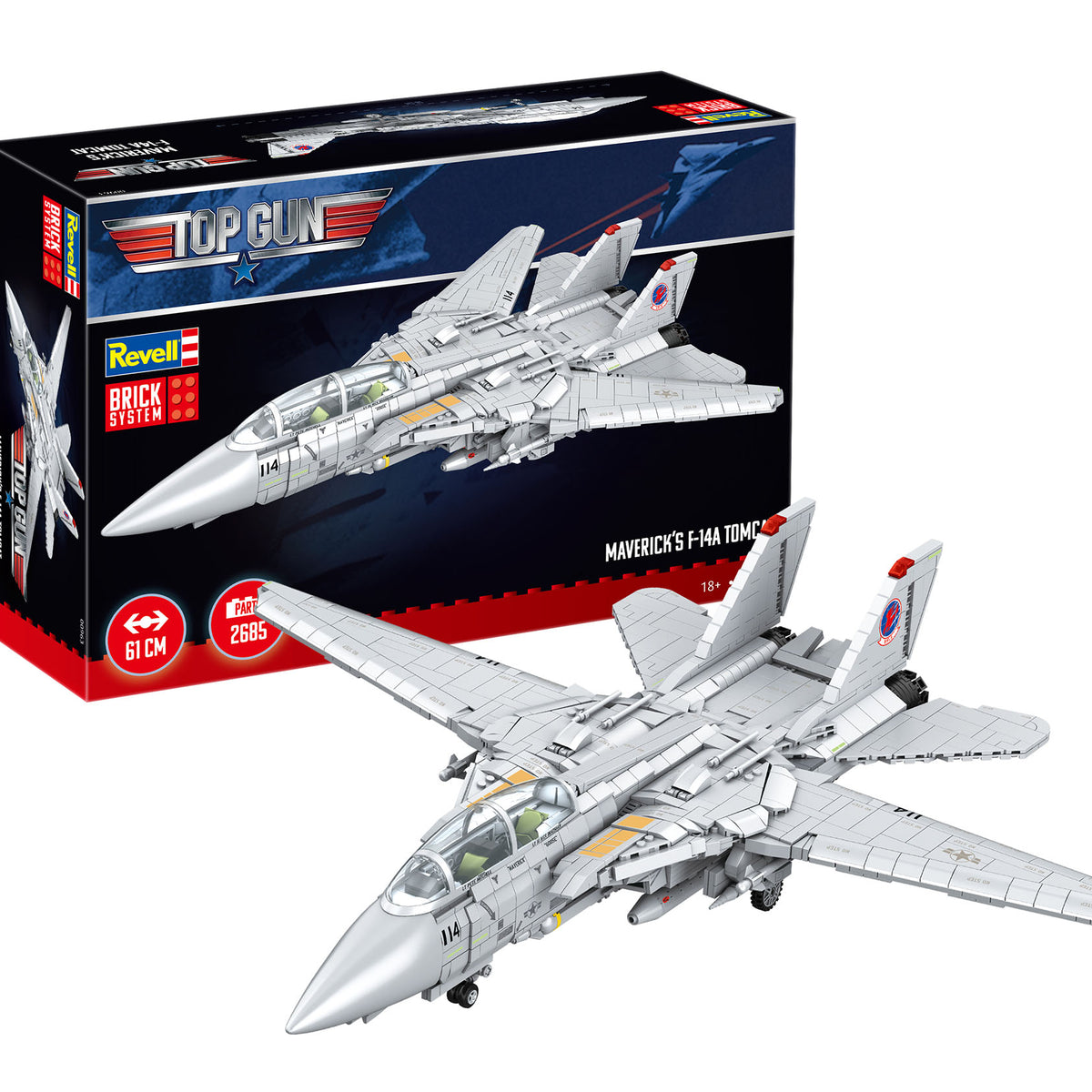 Revell F-14A TOMCAT 1/144 プラモデル 3個セット Maverick's F-14A Tomcat: Top Gun icon made from clamping blocks