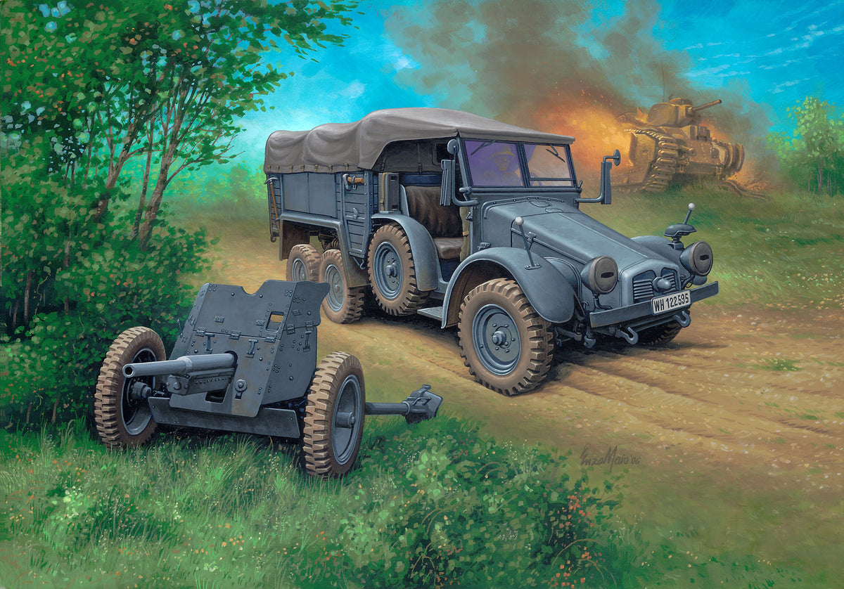 Krupp Protze KFZ 69 met 3,7 cm pak