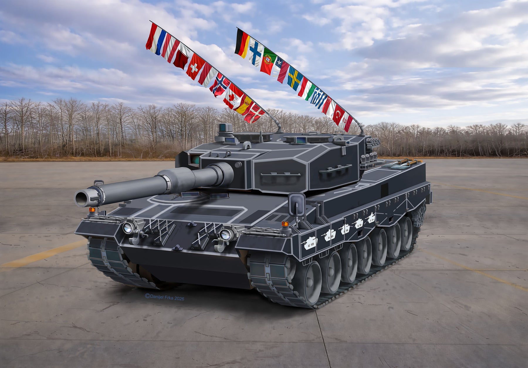 Leopard 2A4 - Special Decoration 40th anniversay