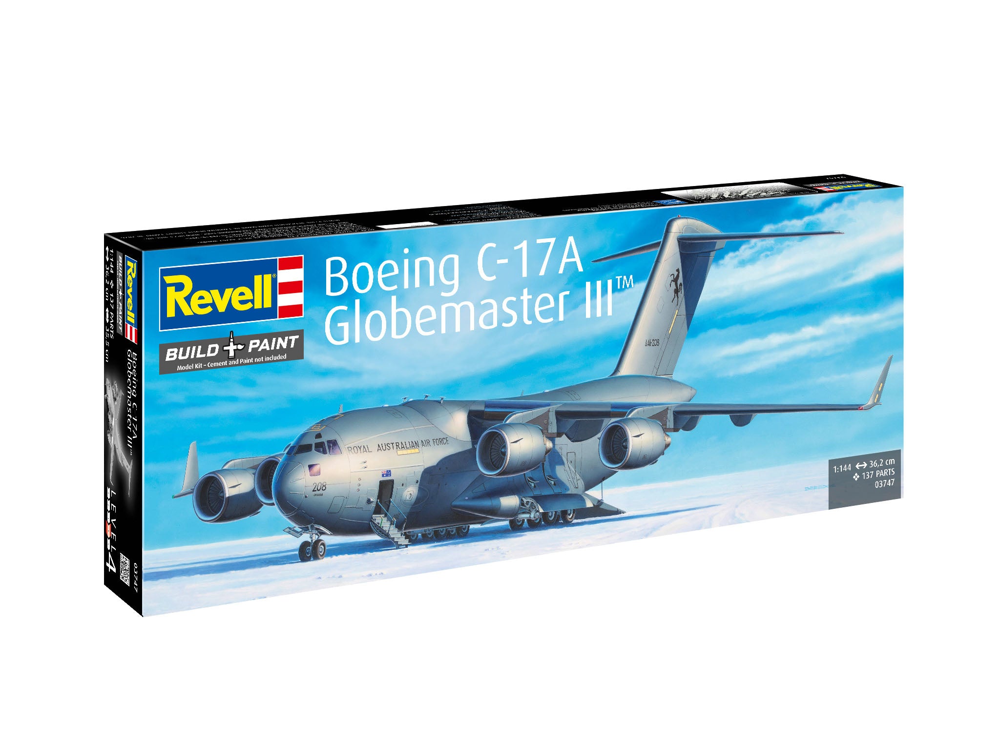 航空機・ヘリコプター Revell C-17A Globemaster RAF/Qatar 1:144 Boeing C-17A Globemaster III: The transport titan in 1:144