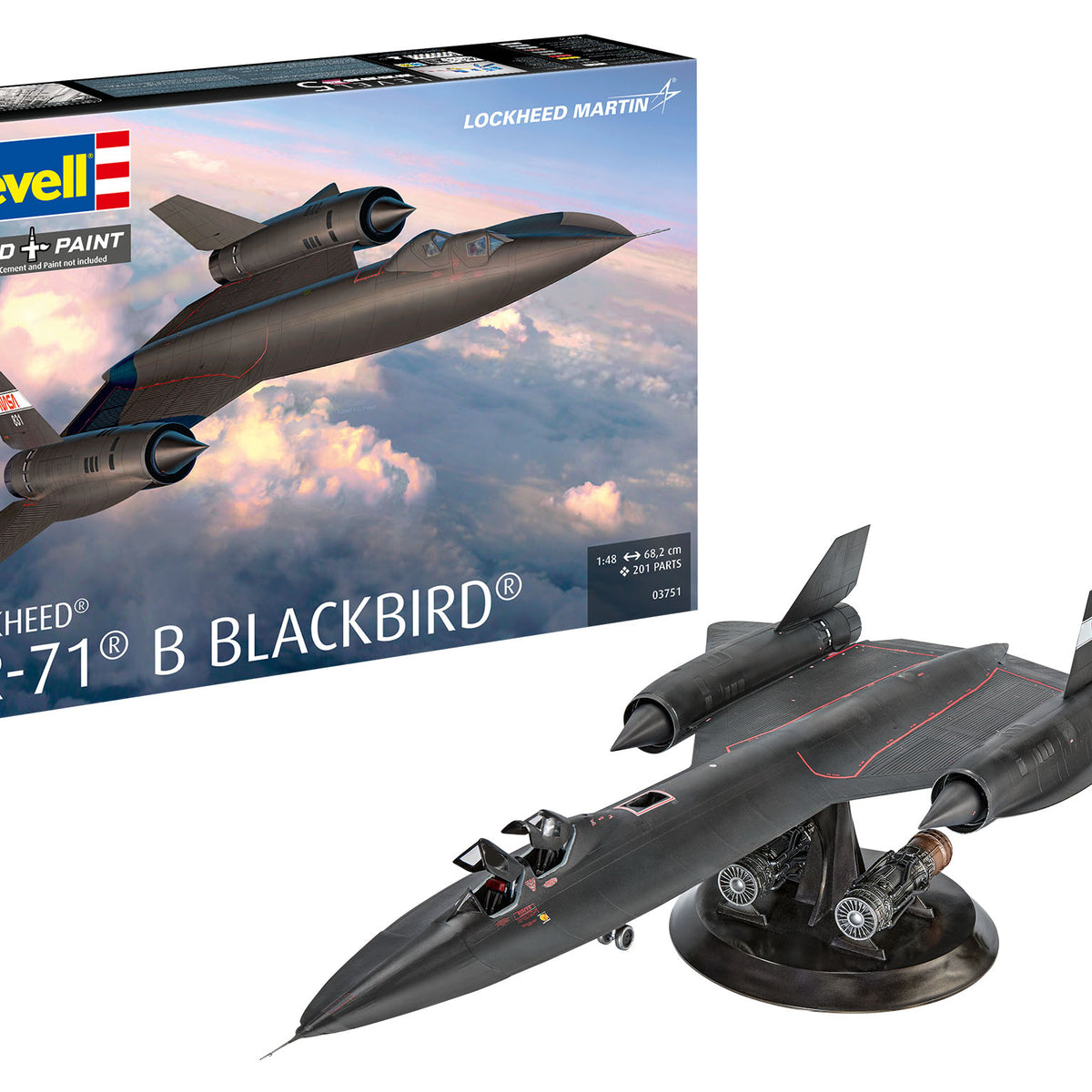 SR-71B Blackbird model: training version in 1:48 scale