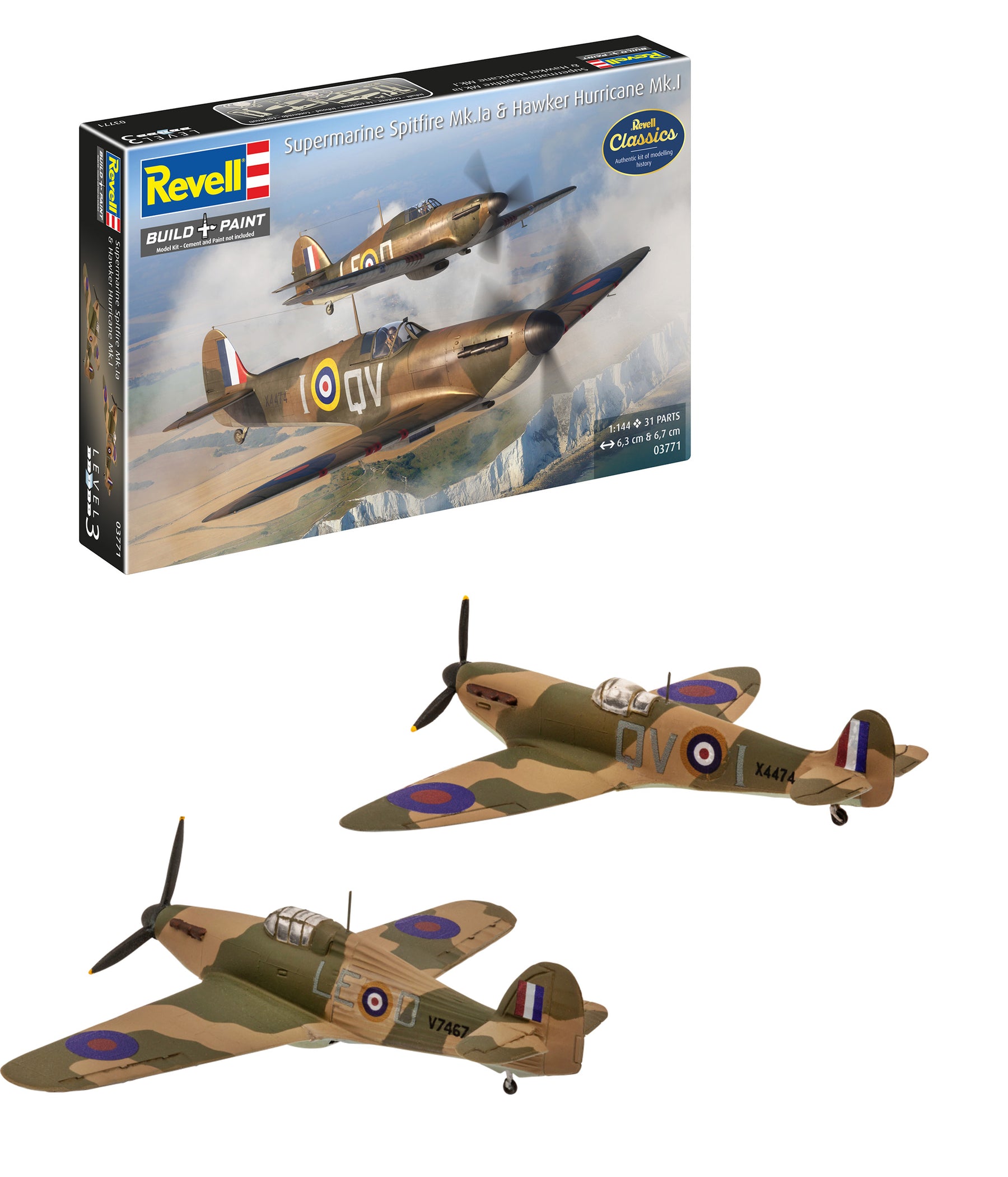 Supermarine Spitfire Mk.Ia en Hawker Hurricane Mk.I