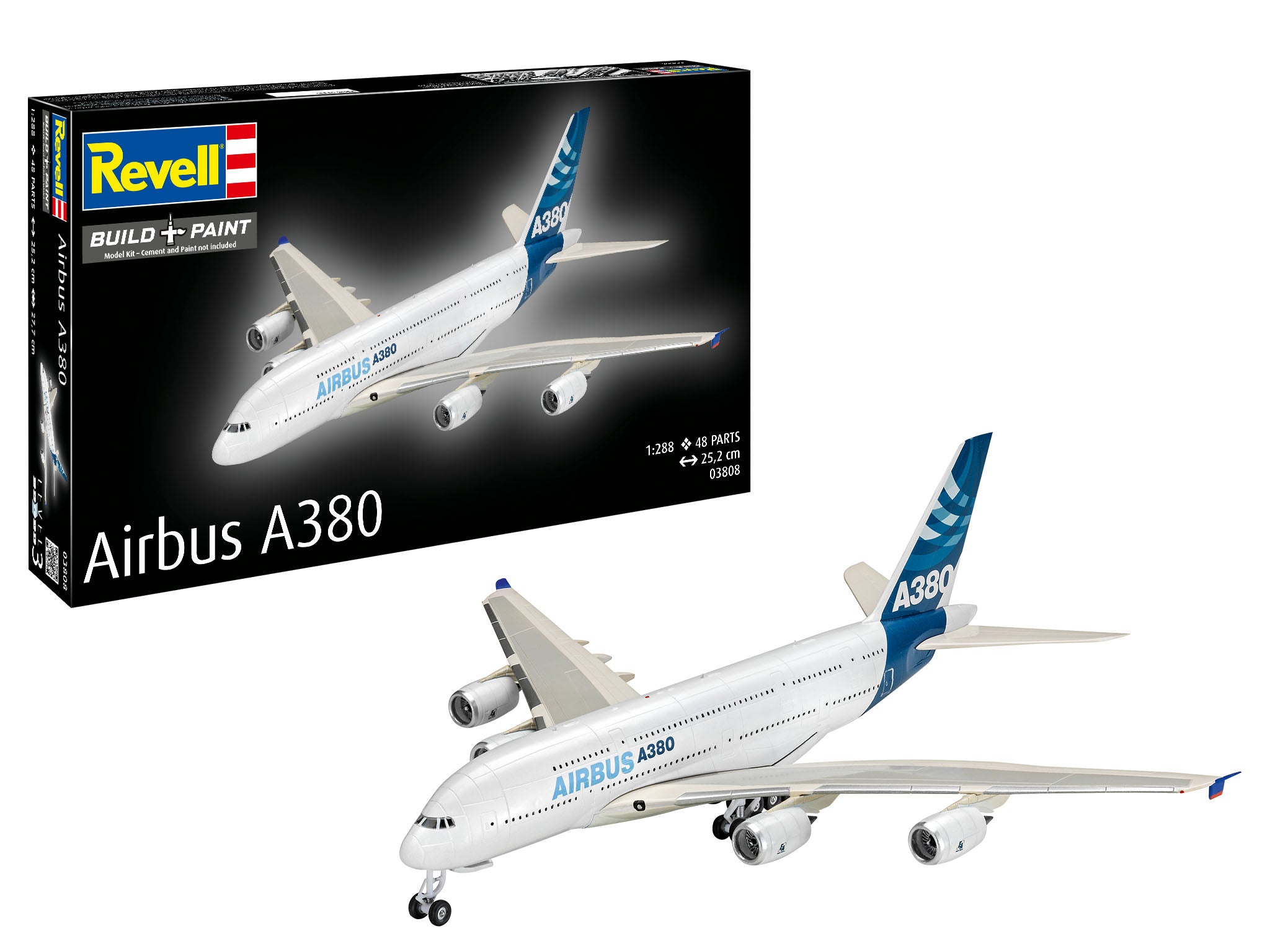 Airbus A380 model kit: The giant of the skies in 1:288