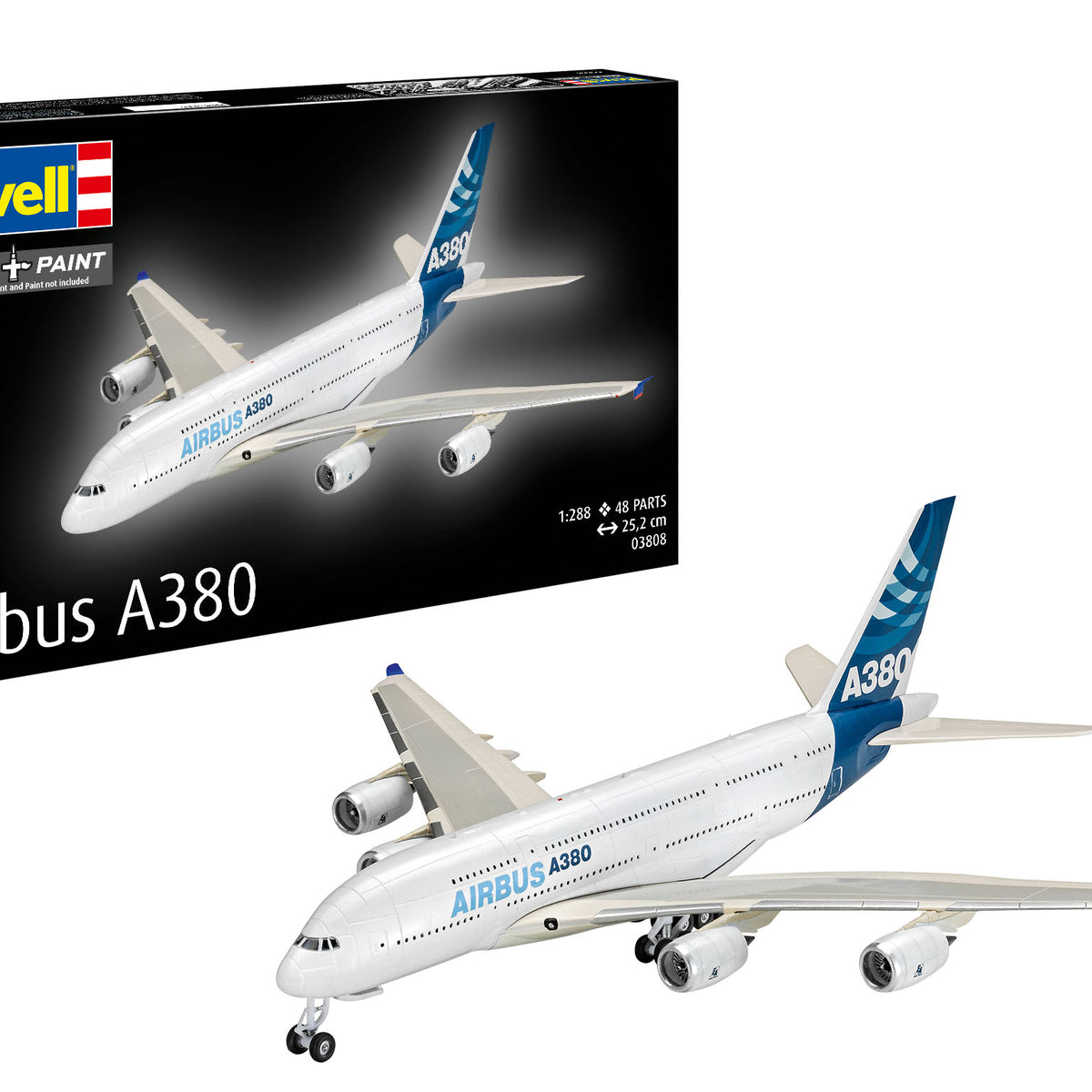 Revell Airbus A 380-800 1/144キット Airbus A380 model kit: The giant of the skies in 1:288