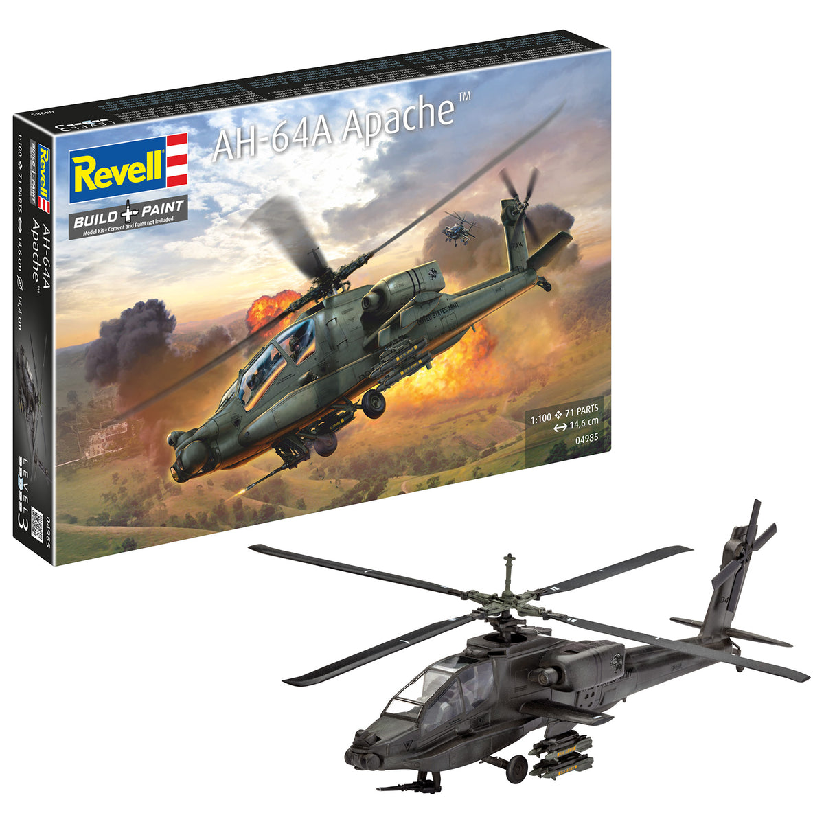 Revell AH-64 Apache 1/32 プラモデル AH-64A Apache