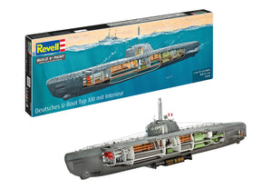 Deutsches U-Boot Typ XXI mit Interieur
