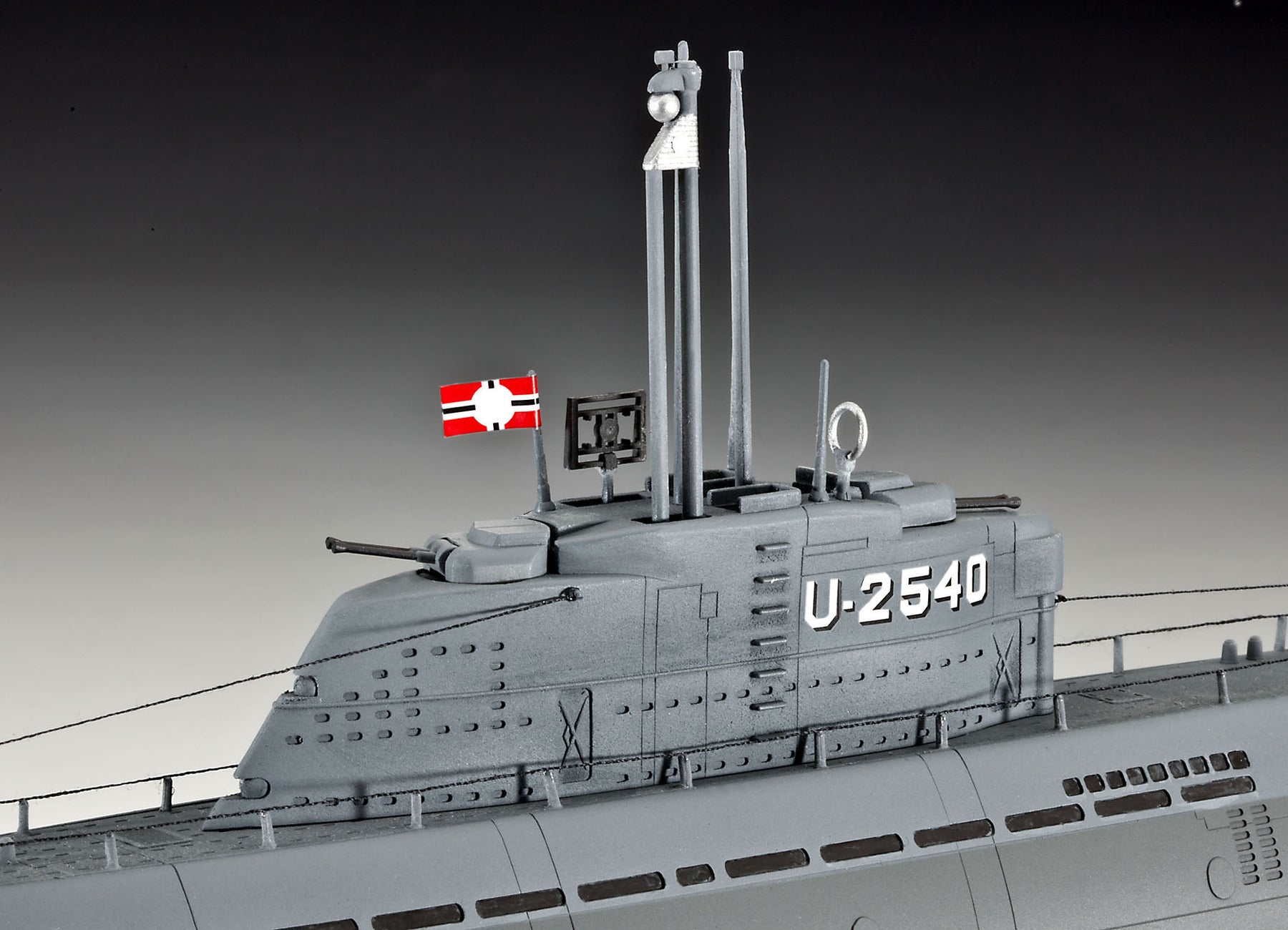German submarine Type XXI with interior