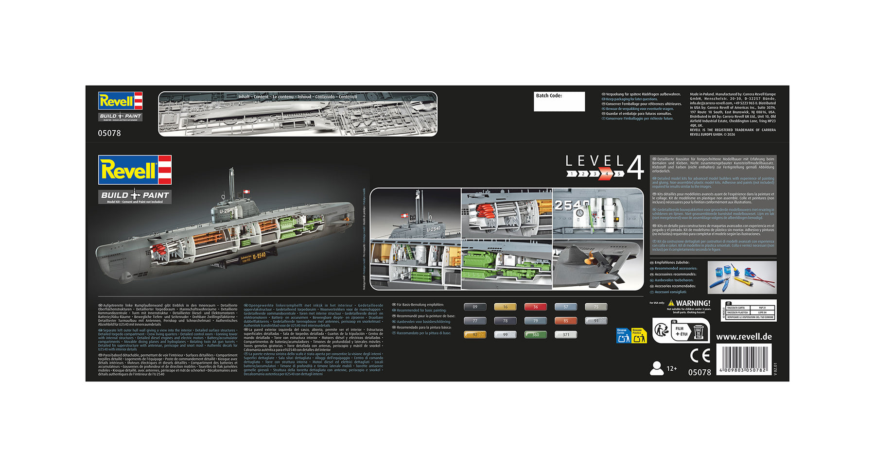 German submarine Type XXI with interior
